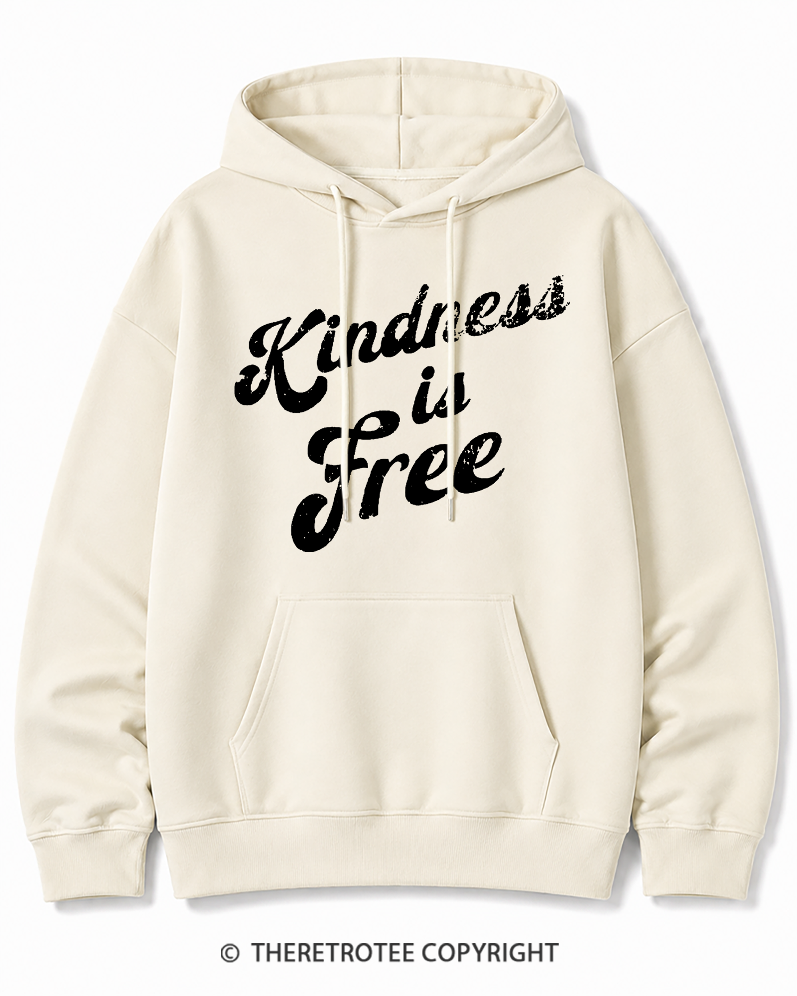 TheRetroTee Be Kind 1960s Cotton Hoodie