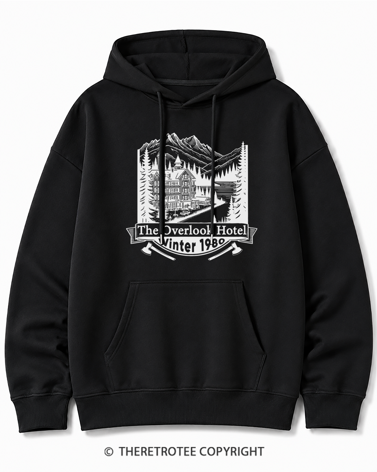 TheRetroTee Overlook Hotel 1980s Cotton Hoodie