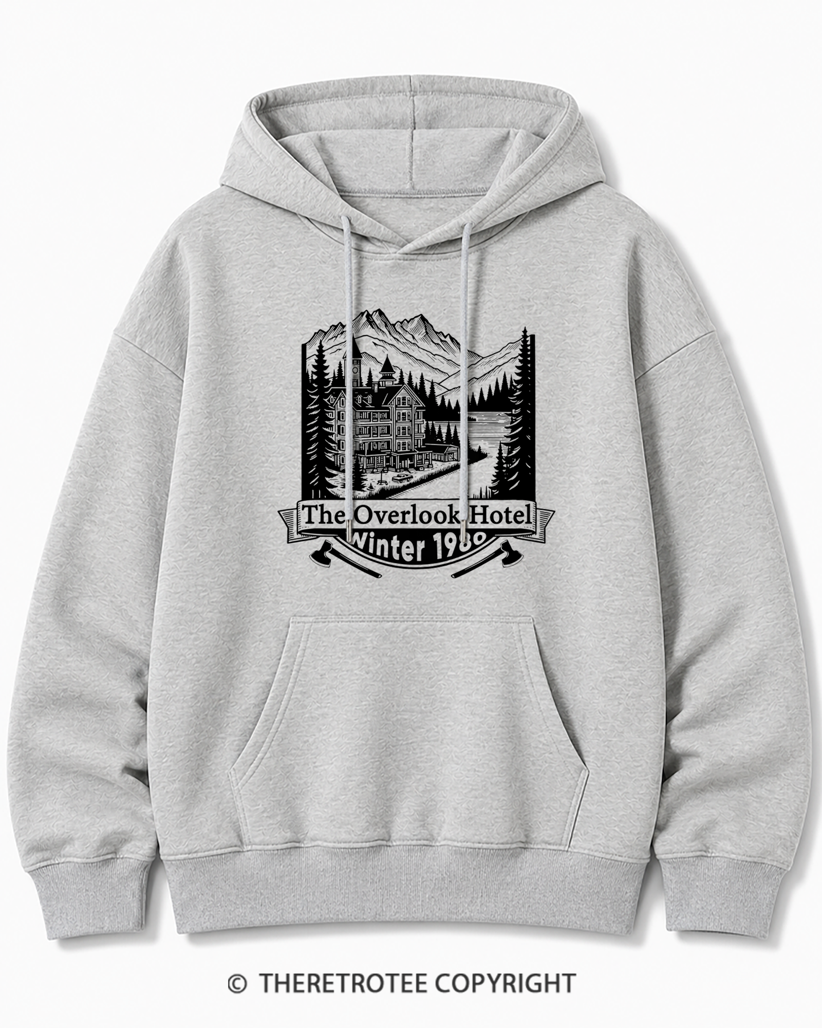 TheRetroTee Overlook Hotel 1980s Cotton Hoodie