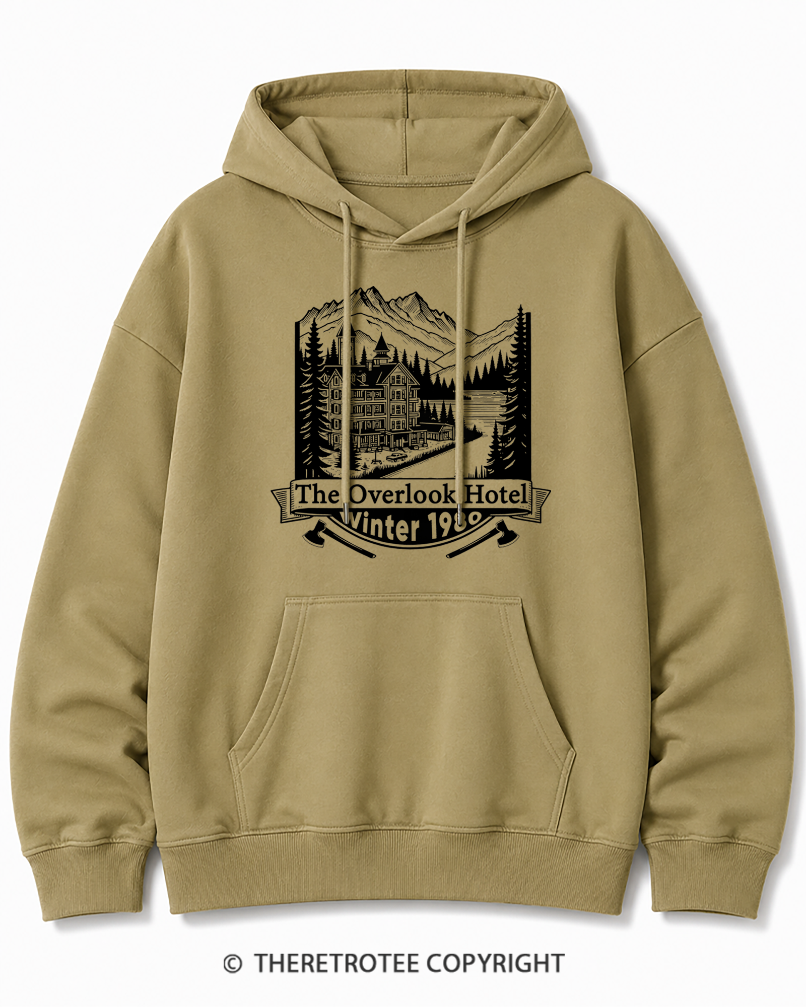 TheRetroTee Overlook Hotel 1980s Cotton Hoodie