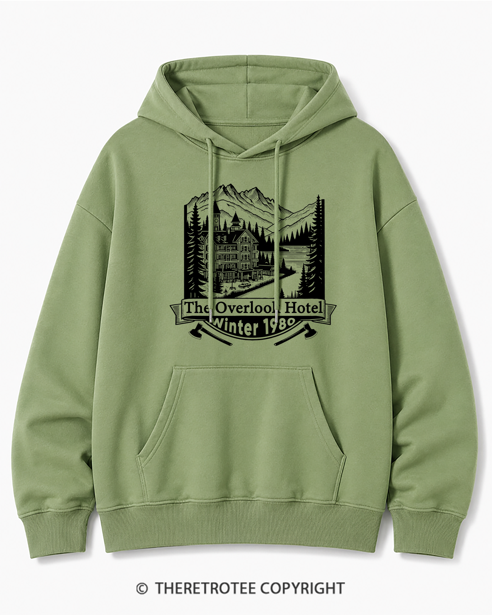 TheRetroTee Overlook Hotel 1980s Cotton Hoodie