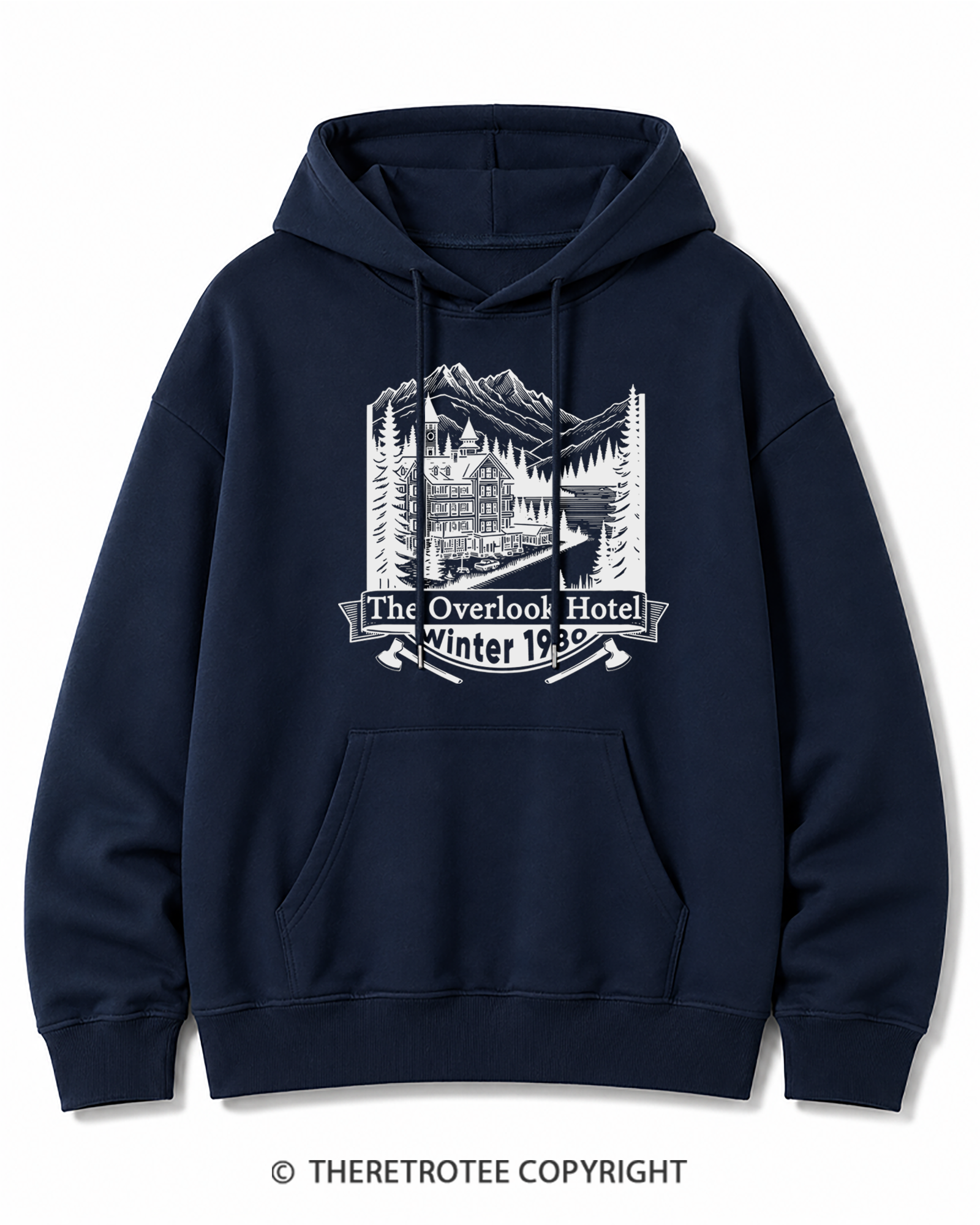 TheRetroTee Overlook Hotel 1980s Cotton Hoodie