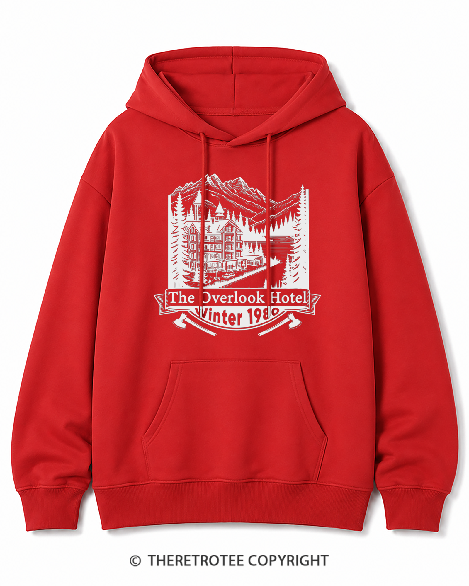 TheRetroTee Overlook Hotel 1980s Cotton Hoodie