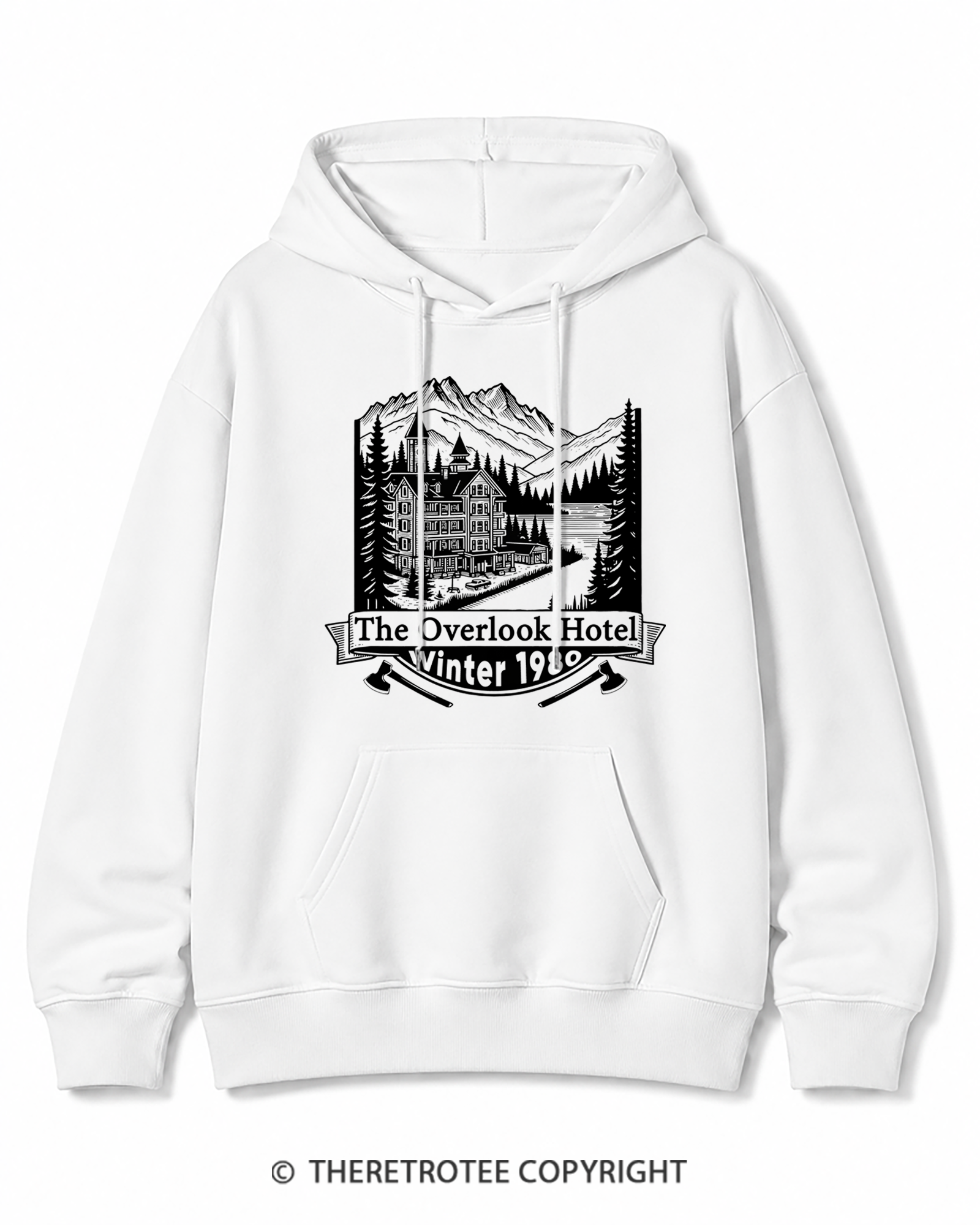 TheRetroTee Overlook Hotel 1980s Cotton Hoodie