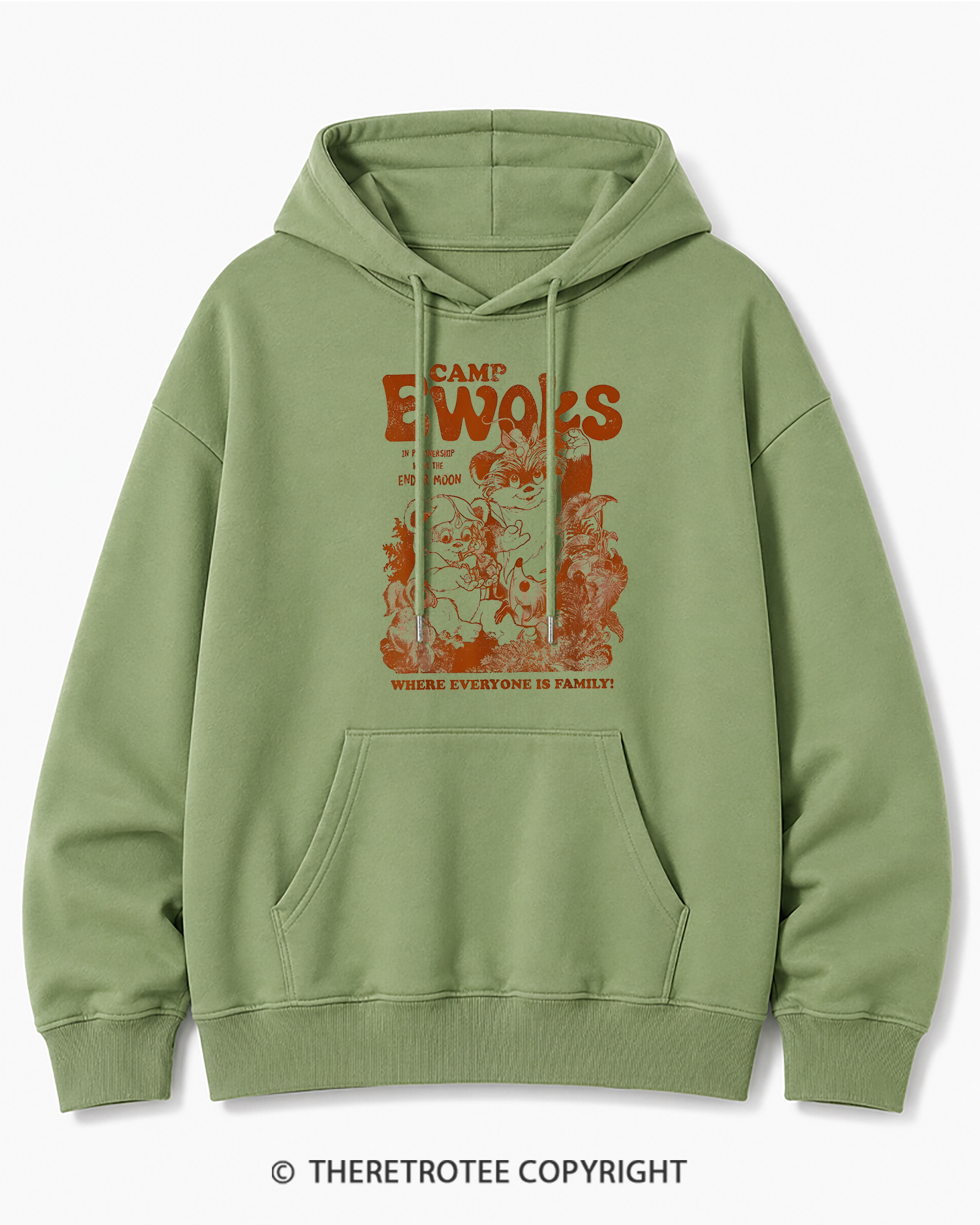 TheRetroTee Camp Ewoks 1980s Cotton Hoodie