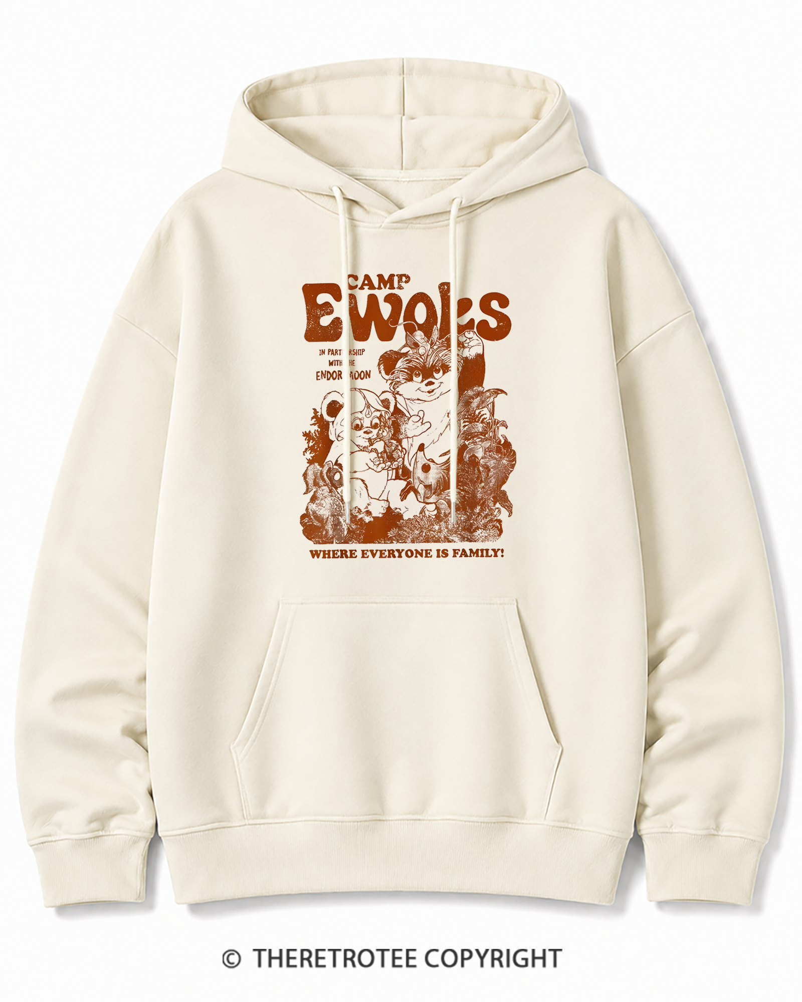 TheRetroTee Camp Ewoks 1980s Cotton Hoodie