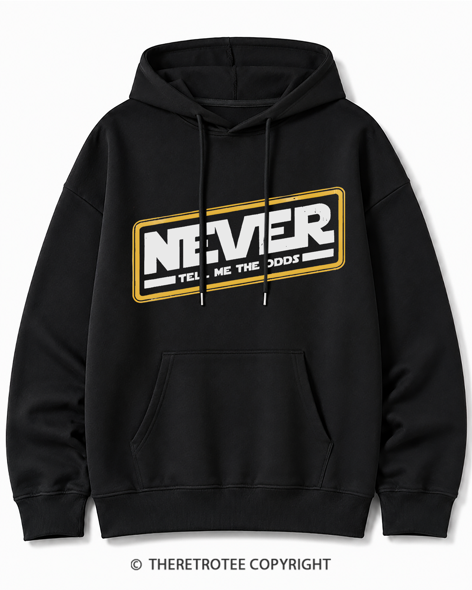 TheRetroTee Never Tell Me The Odds 1980s Cotton Hoodie