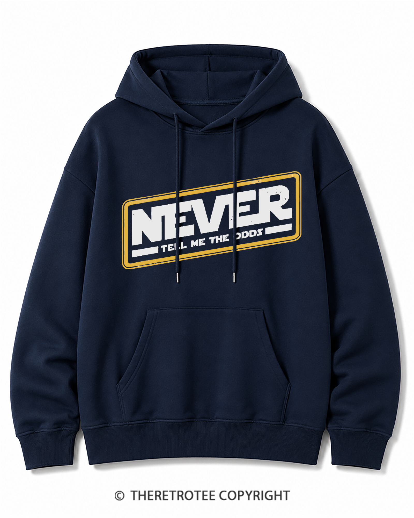 TheRetroTee Never Tell Me The Odds 1980s Cotton Hoodie