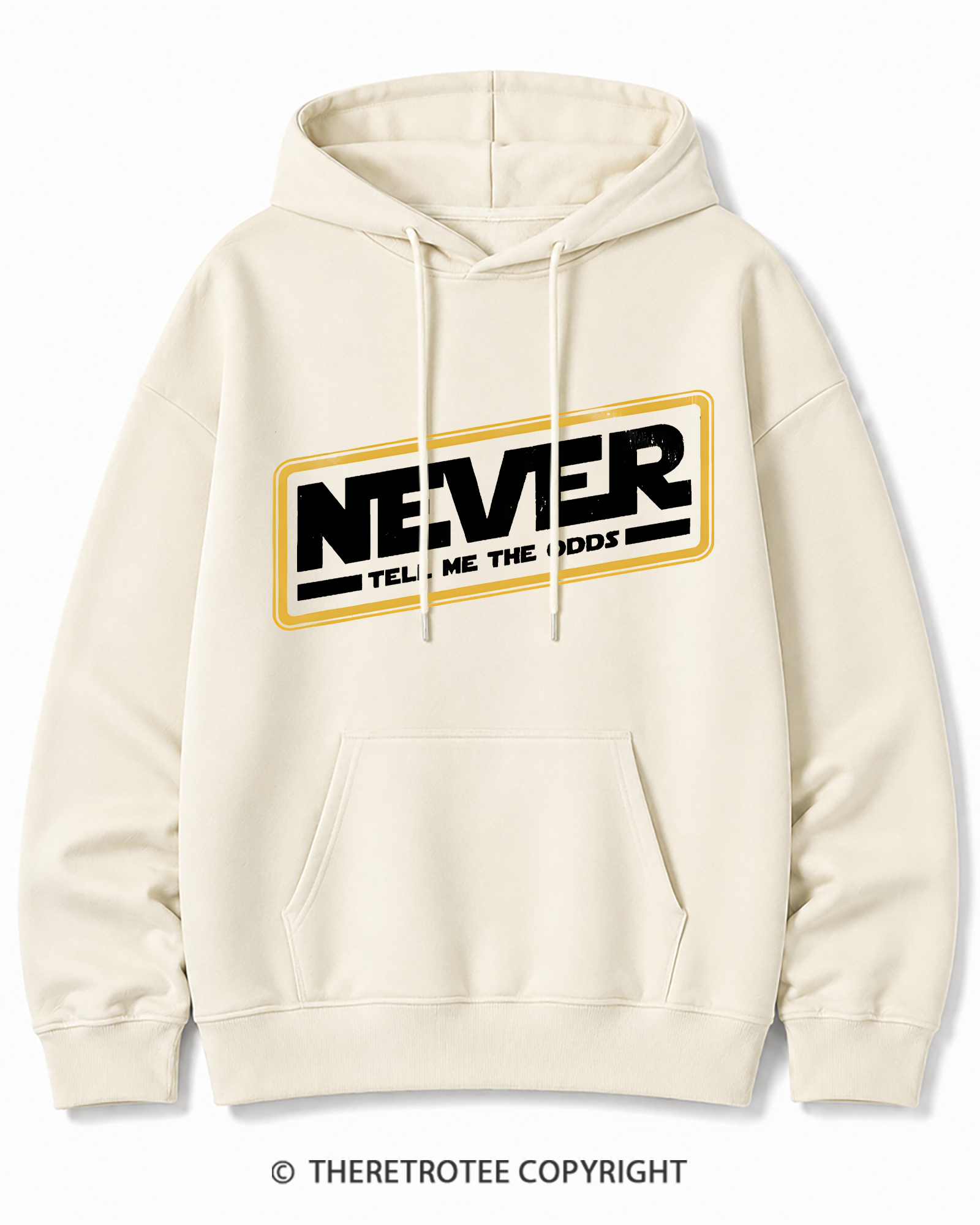 TheRetroTee Never Tell Me The Odds 1980s Cotton Hoodie