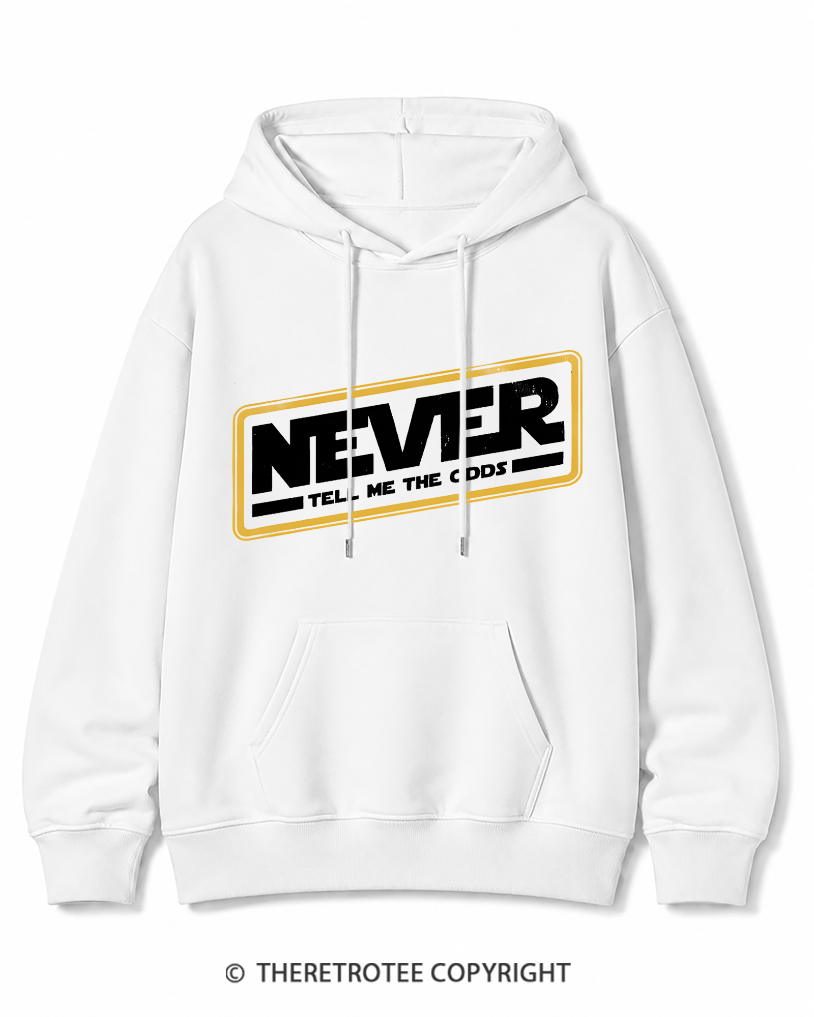 TheRetroTee Never Tell Me The Odds 1980s Cotton Hoodie
