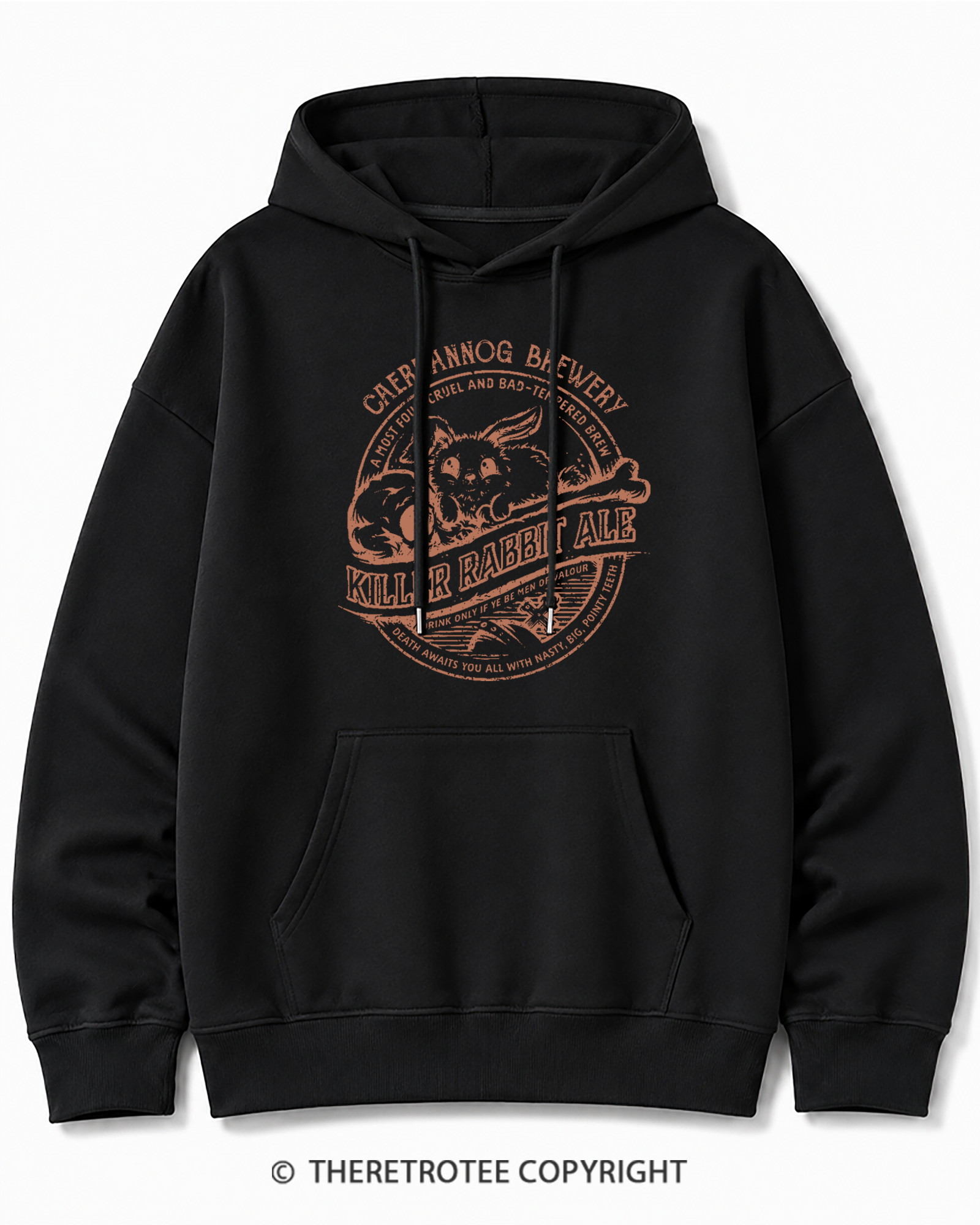 TheRetroTee Killer Rabbit Ale 1970s Cotton Hoodie
