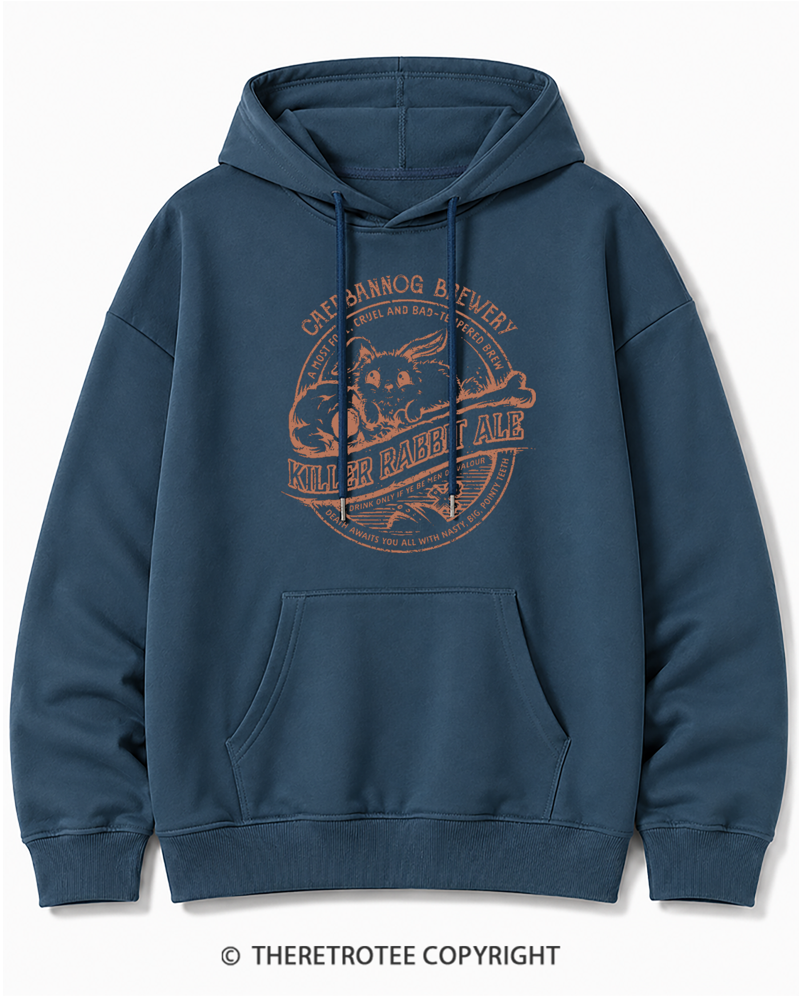 TheRetroTee Killer Rabbit Ale 1970s Cotton Hoodie