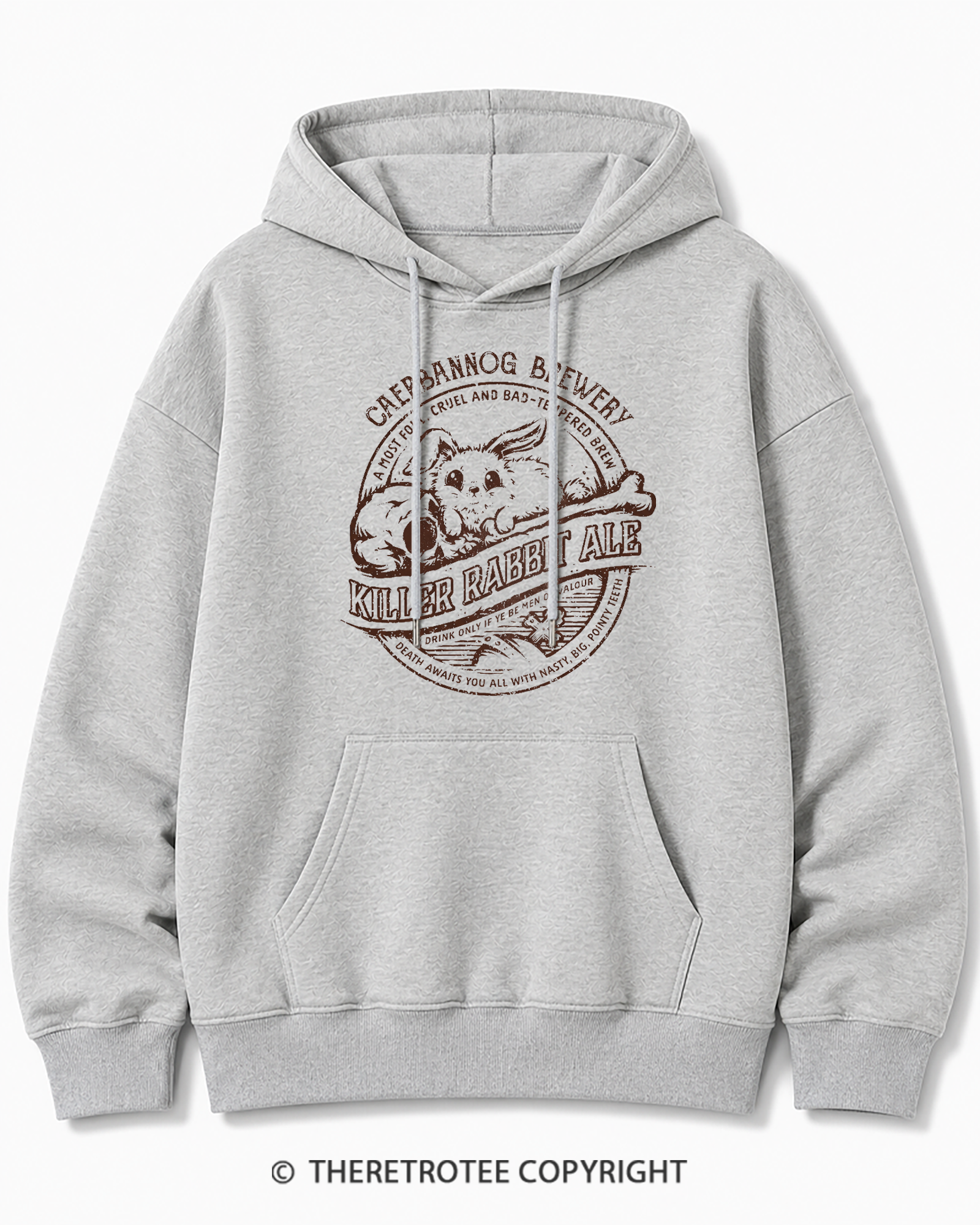 TheRetroTee Killer Rabbit Ale 1970s Cotton Hoodie