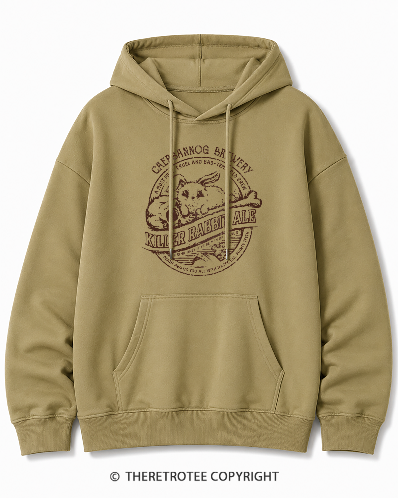 TheRetroTee Killer Rabbit Ale 1970s Cotton Hoodie