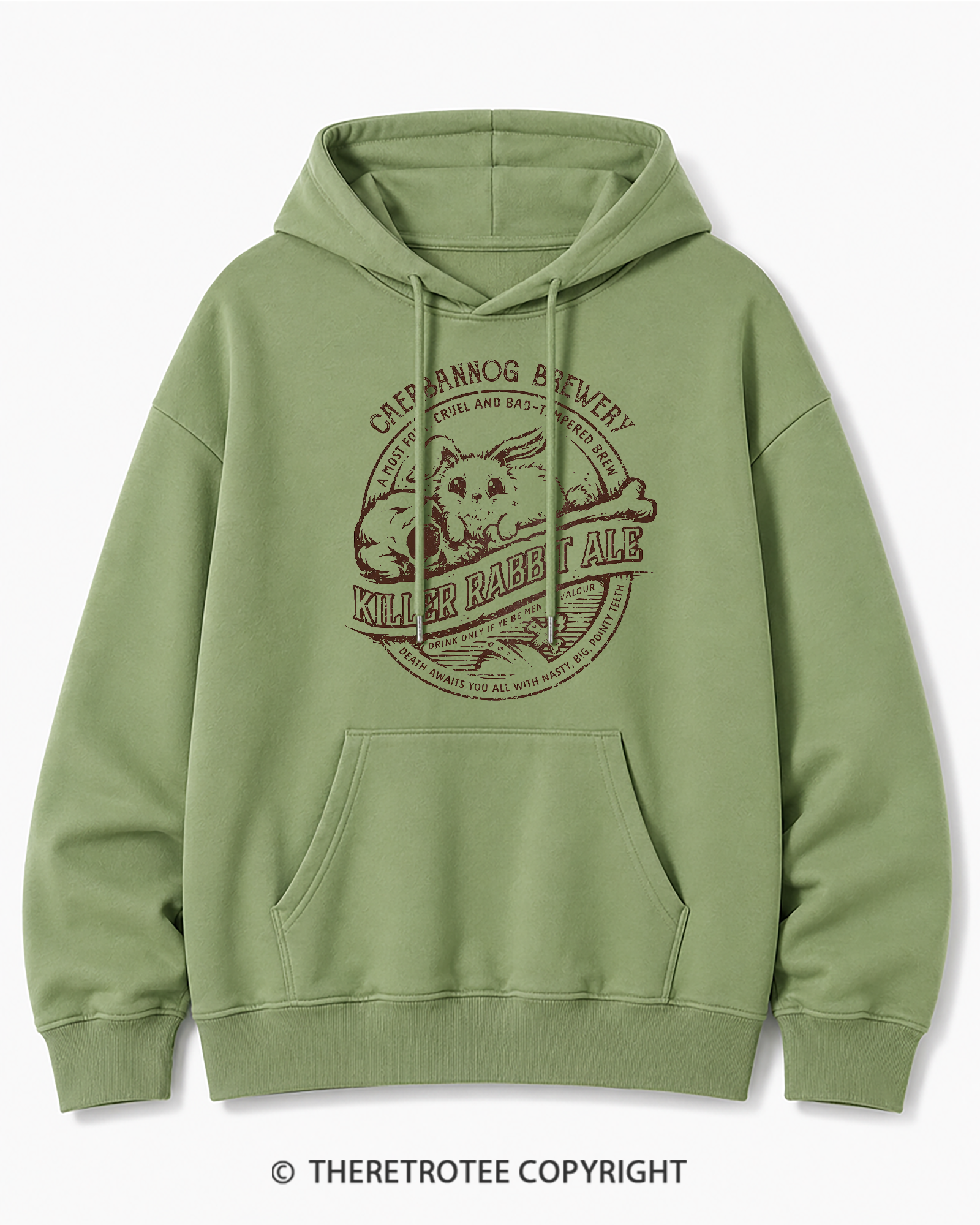 TheRetroTee Killer Rabbit Ale 1970s Cotton Hoodie