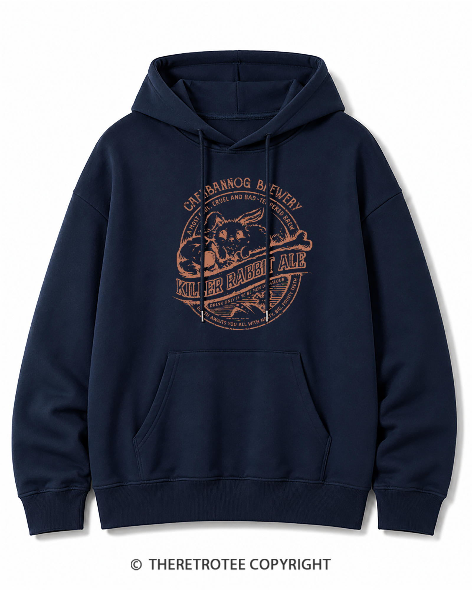 TheRetroTee Killer Rabbit Ale 1970s Cotton Hoodie