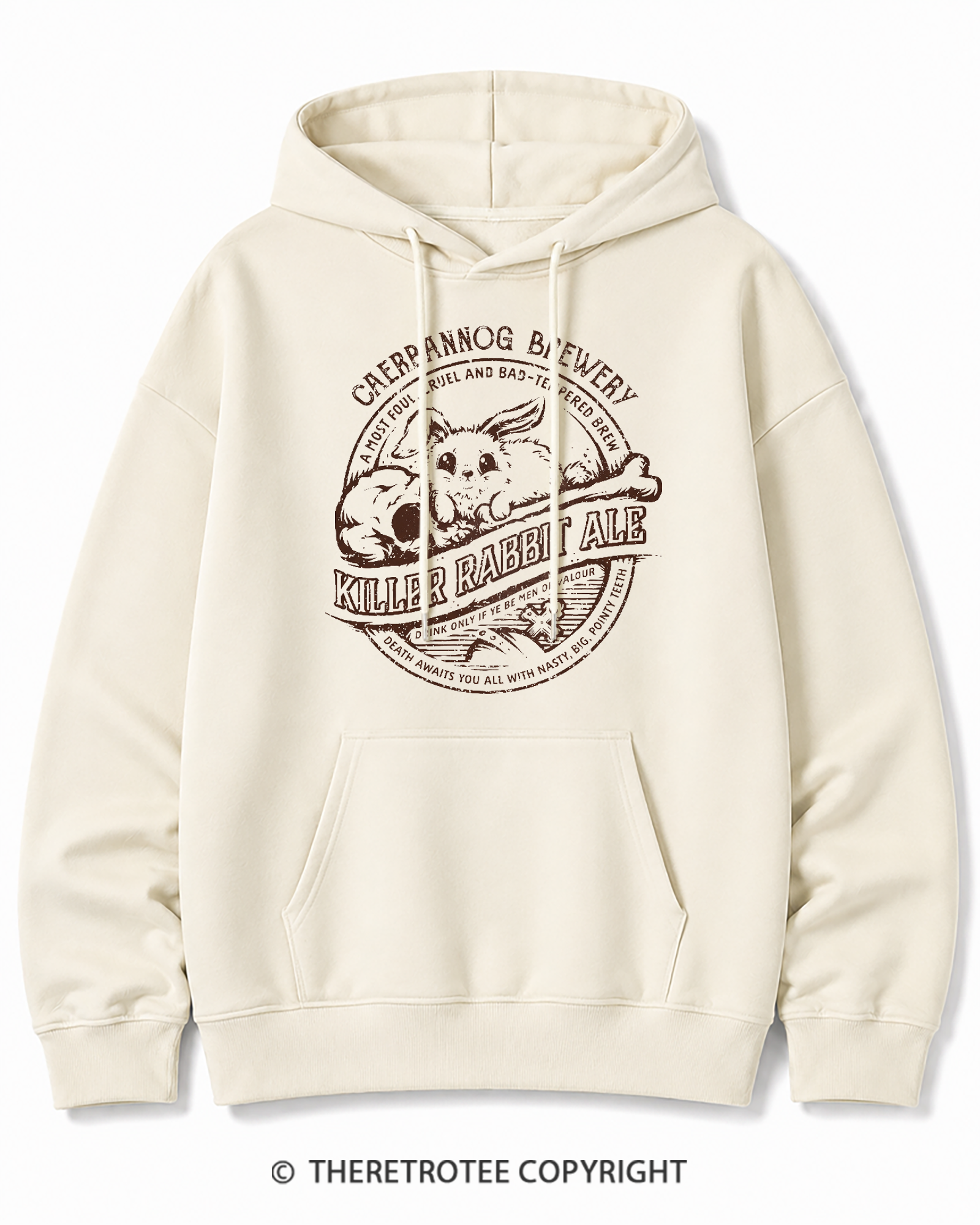 TheRetroTee Killer Rabbit Ale 1970s Cotton Hoodie
