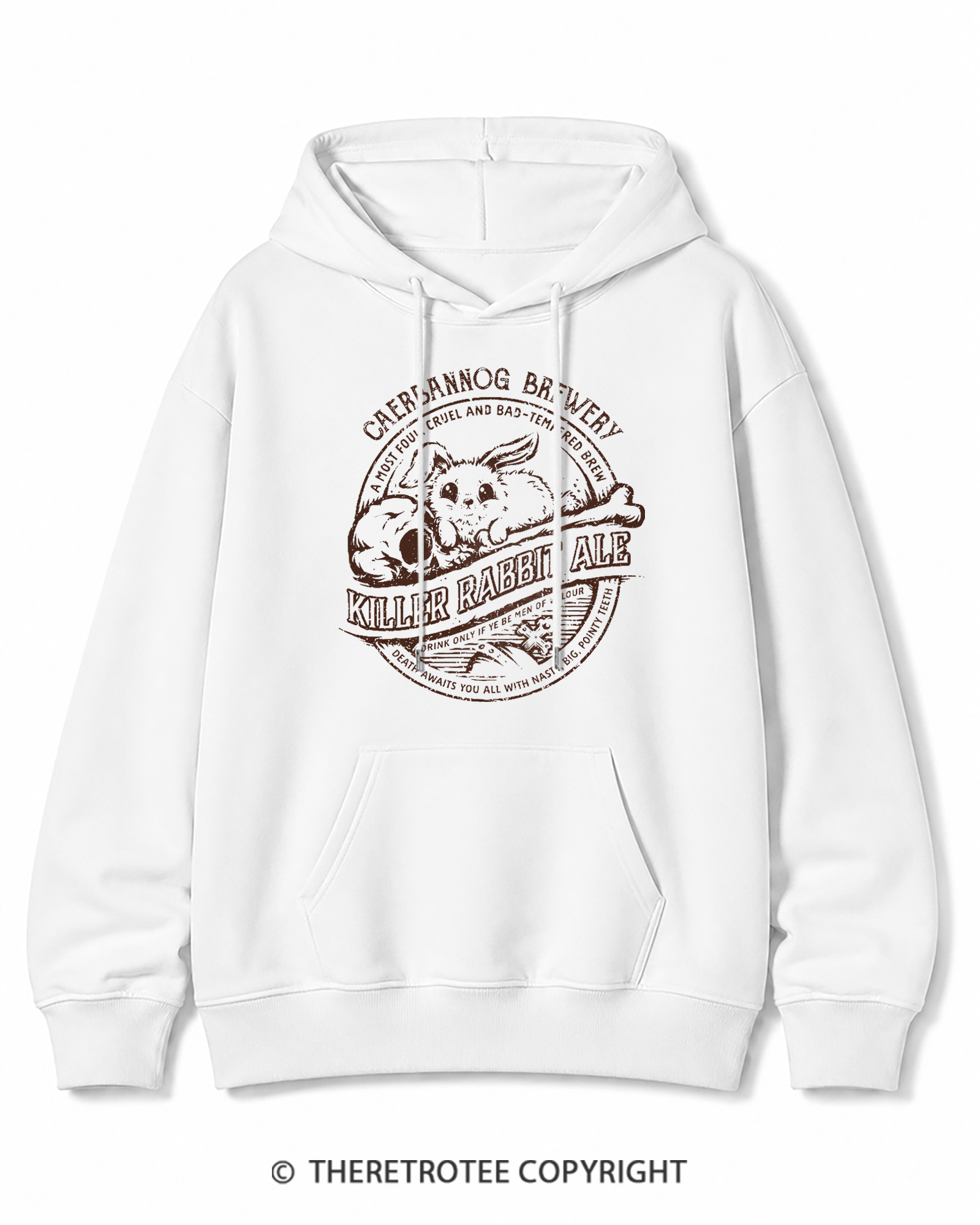 TheRetroTee Killer Rabbit Ale 1970s Cotton Hoodie