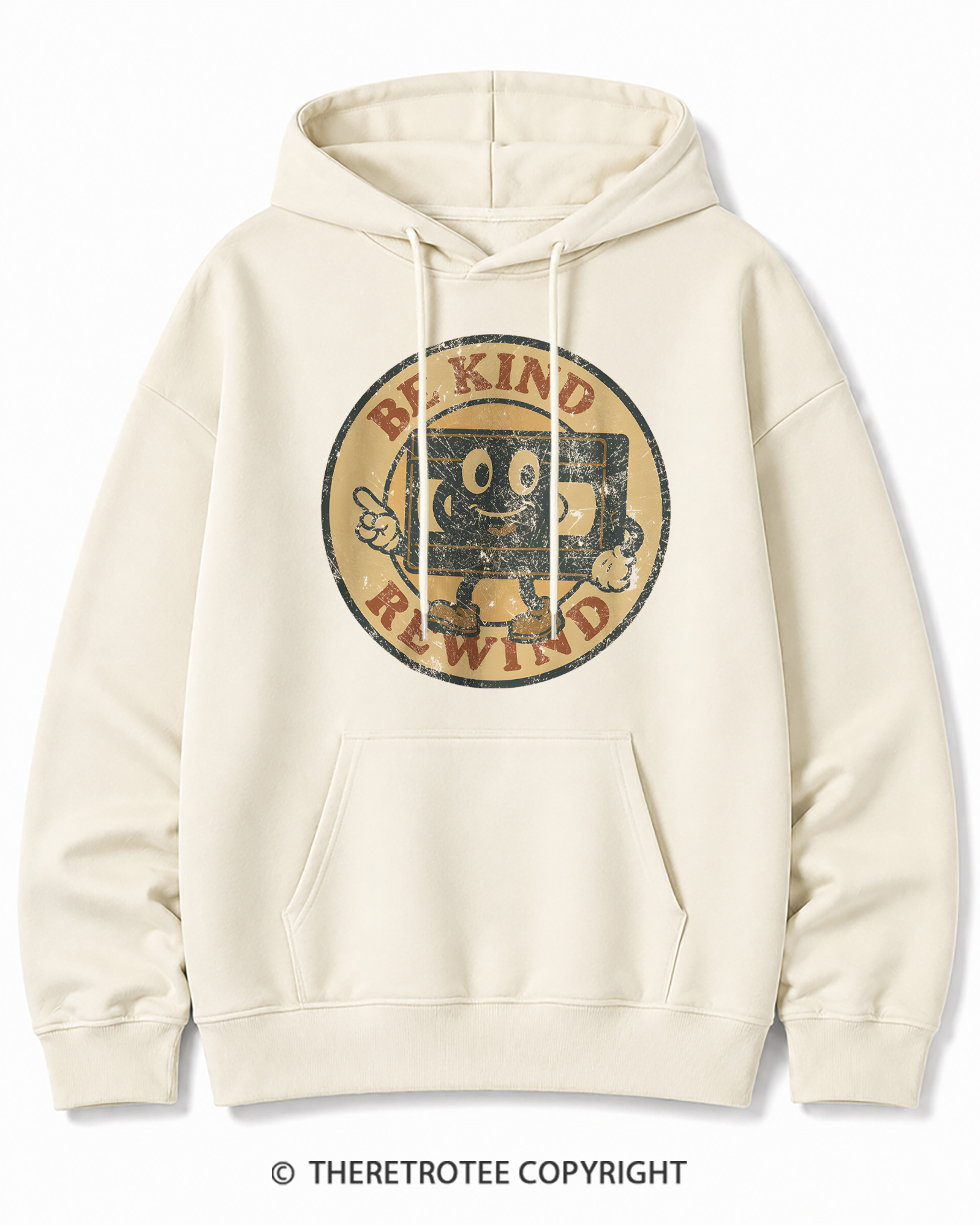 TheRetroTee Be Kind Rewind Graphic 1980s Cotton Hoodie