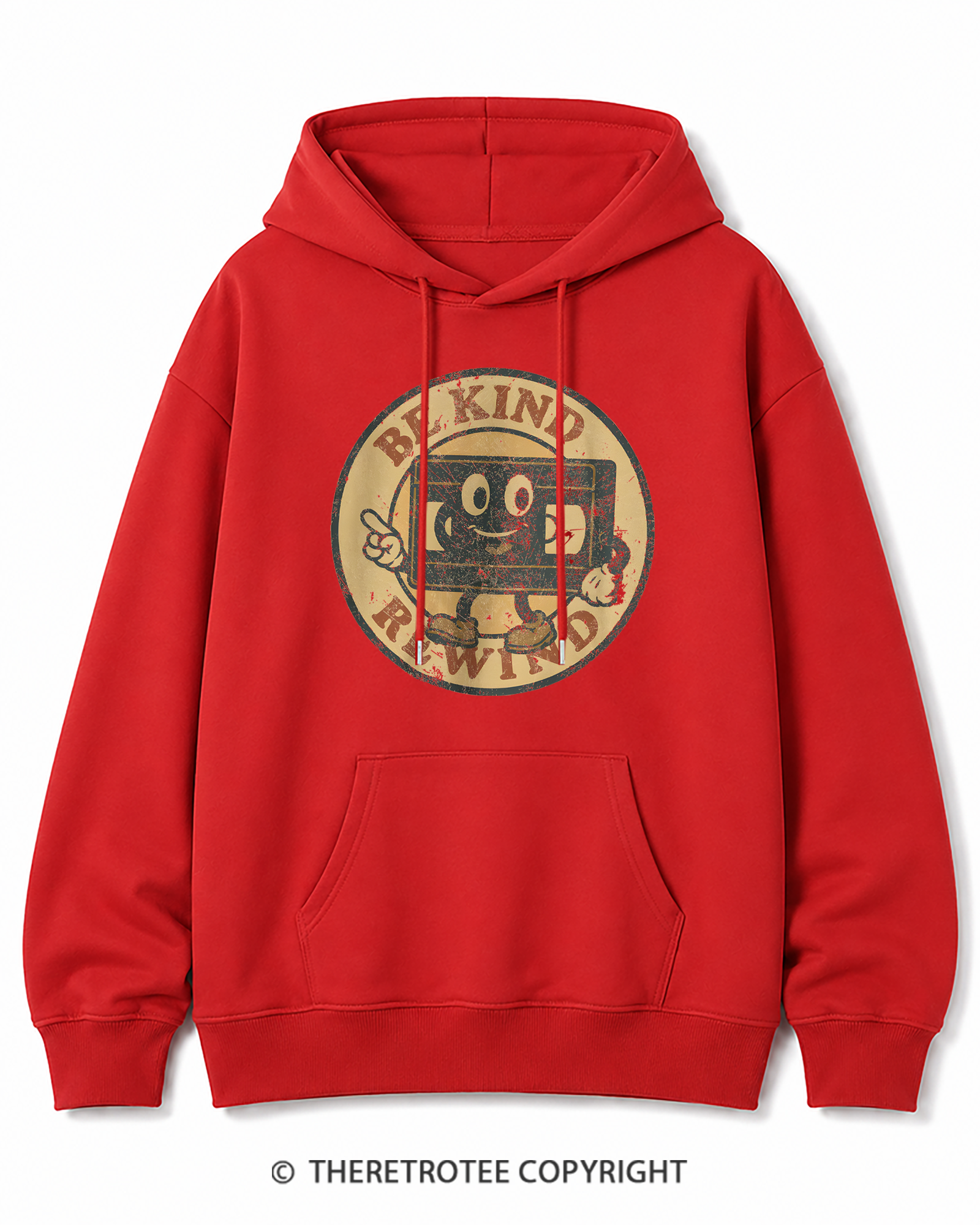 TheRetroTee Be Kind Rewind Graphic 1980s Cotton Hoodie