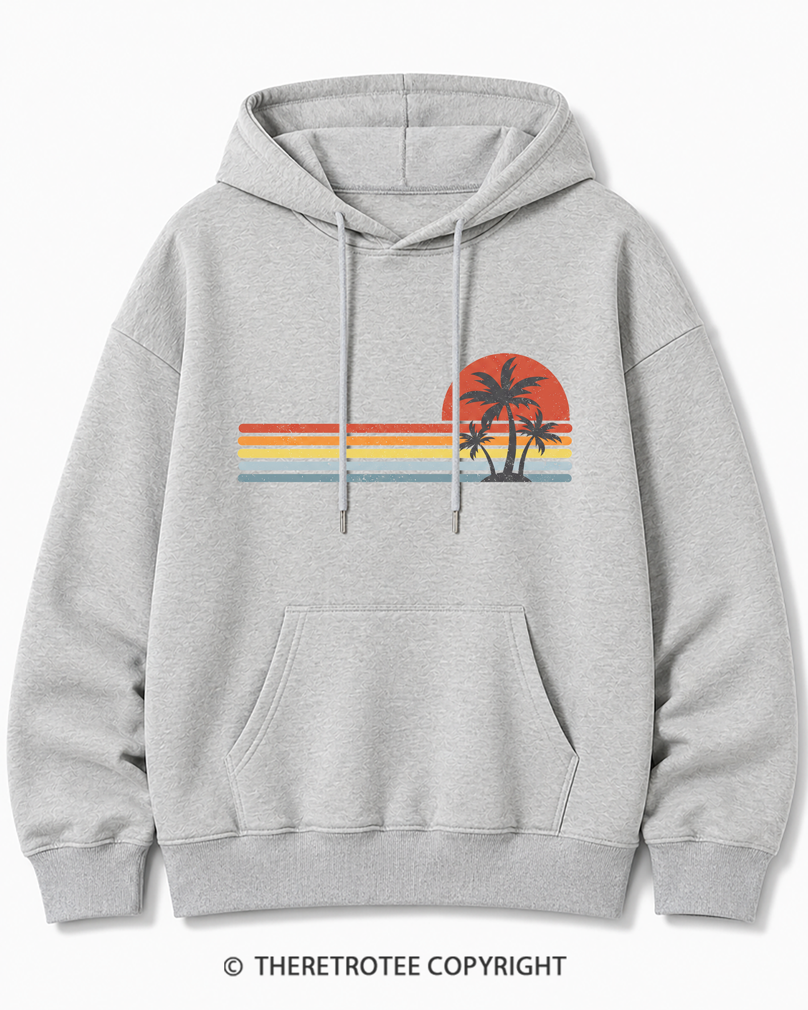 TheRetroTee Tropical Island 1980s Cotton Hoodie
