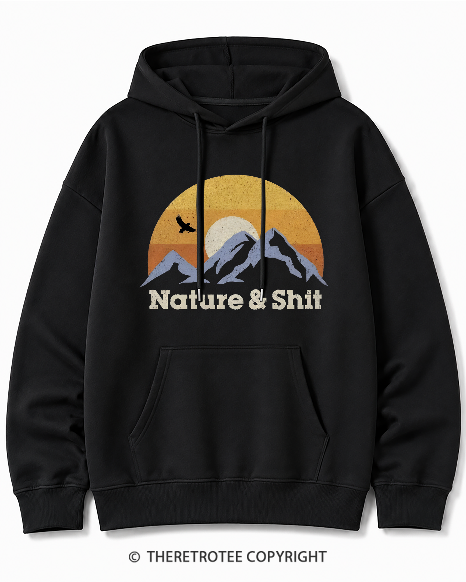 TheRetroTee Nature & Shit 1970s Cotton Hoodie