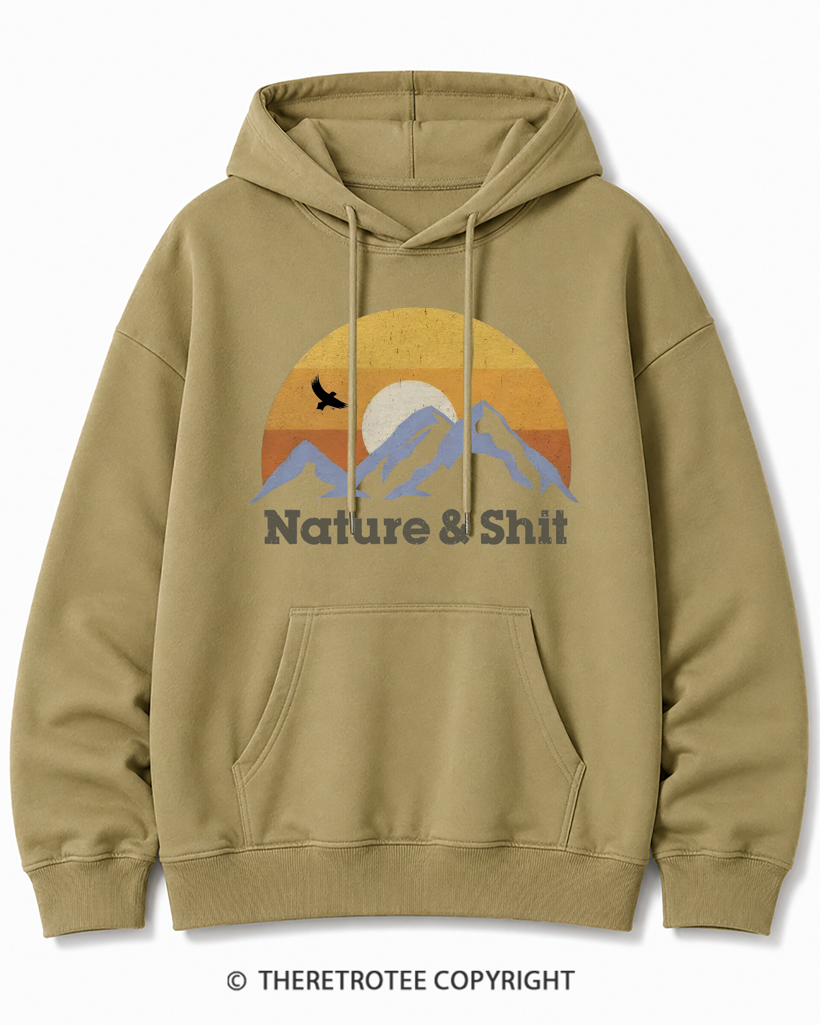 TheRetroTee Nature & Shit 1970s Cotton Hoodie
