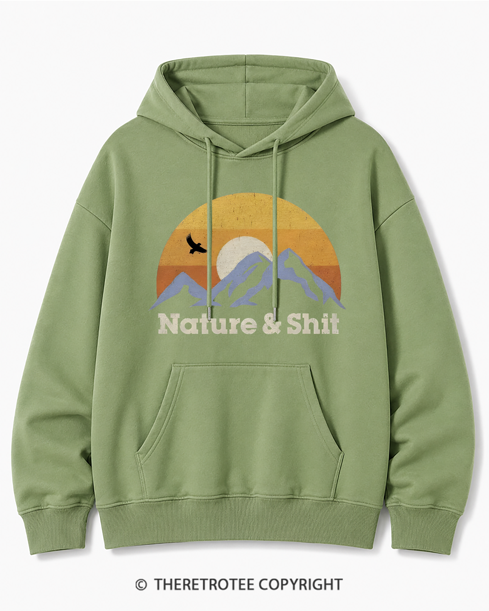 TheRetroTee Nature & Shit 1970s Cotton Hoodie