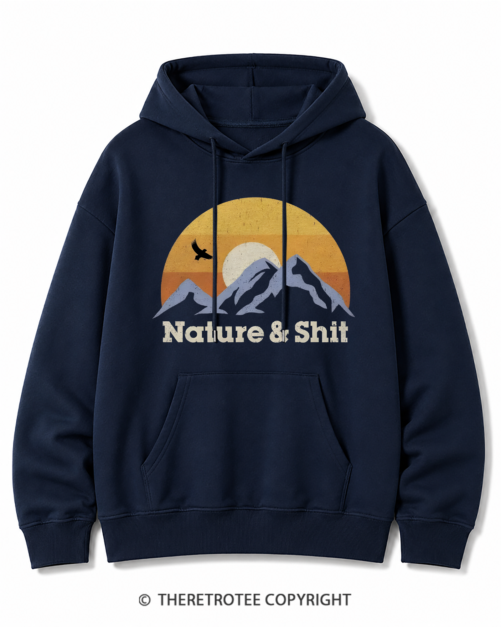 TheRetroTee Nature & Shit 1970s Cotton Hoodie