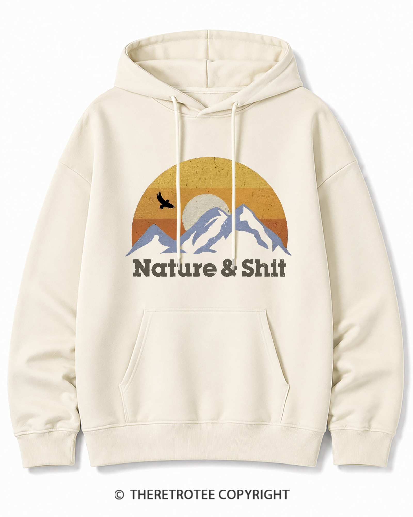 TheRetroTee Nature & Shit 1970s Cotton Hoodie