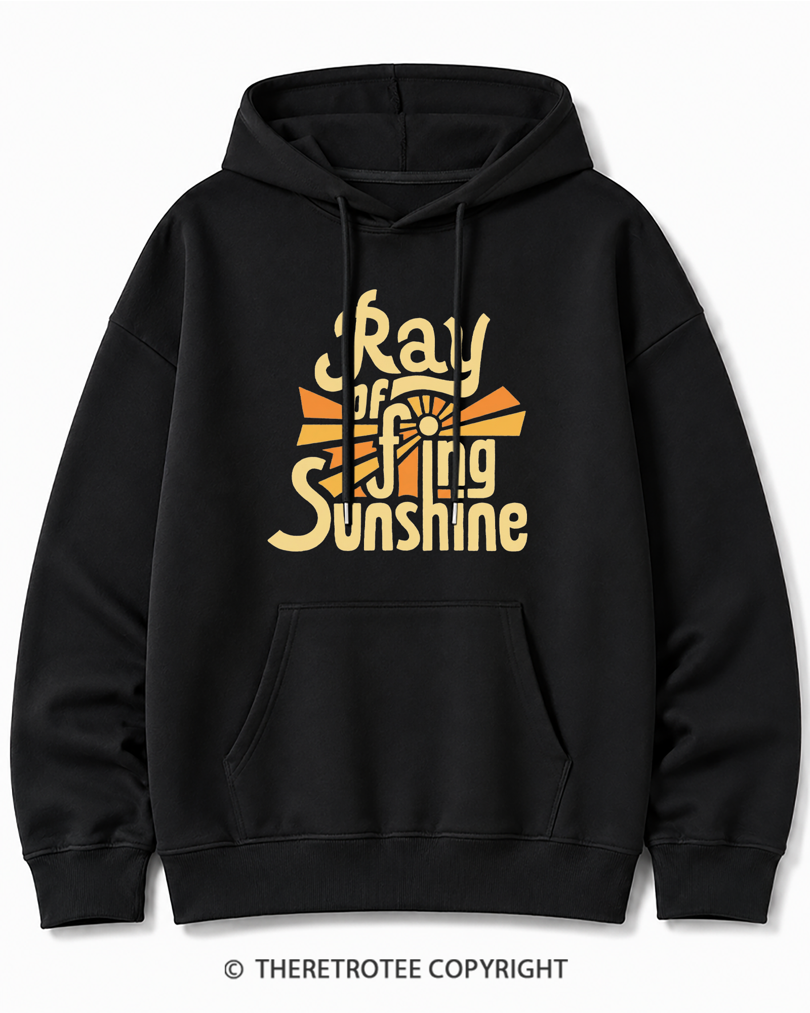 TheRetroTee Ray Of Fing Sunshine 1970s Cotton Hoodie