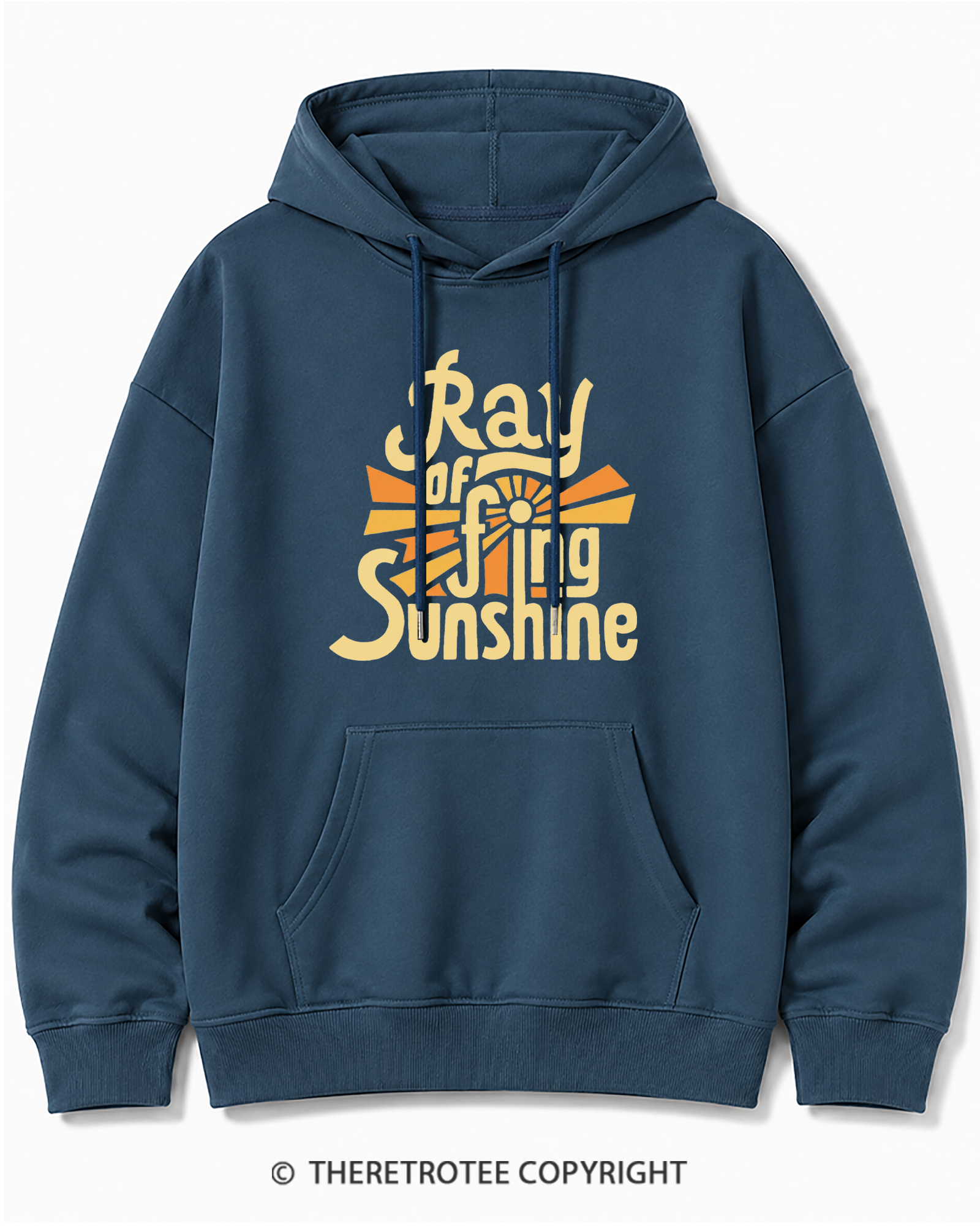 TheRetroTee Ray Of Fing Sunshine 1970s Cotton Hoodie