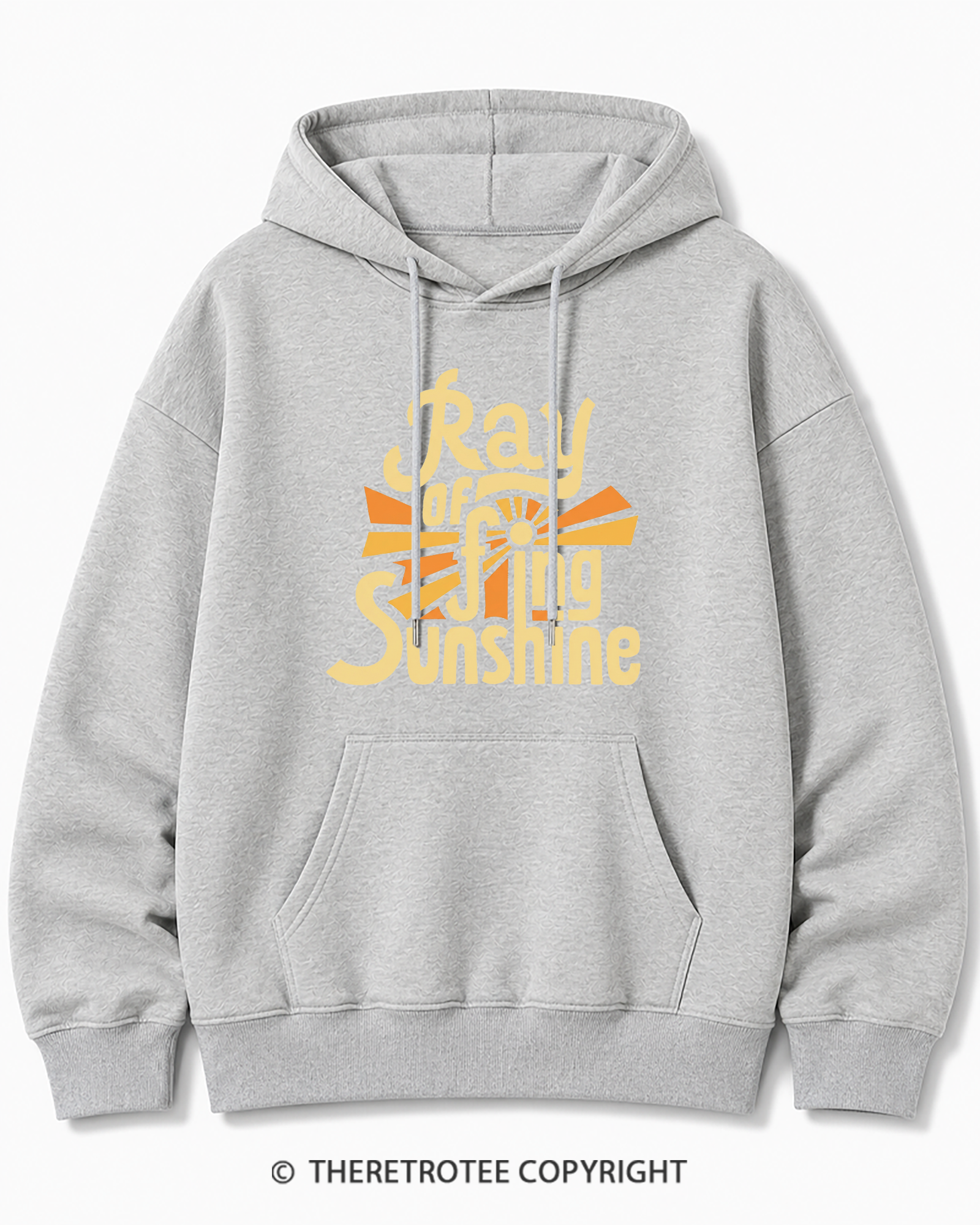 TheRetroTee Ray Of Fing Sunshine 1970s Cotton Hoodie