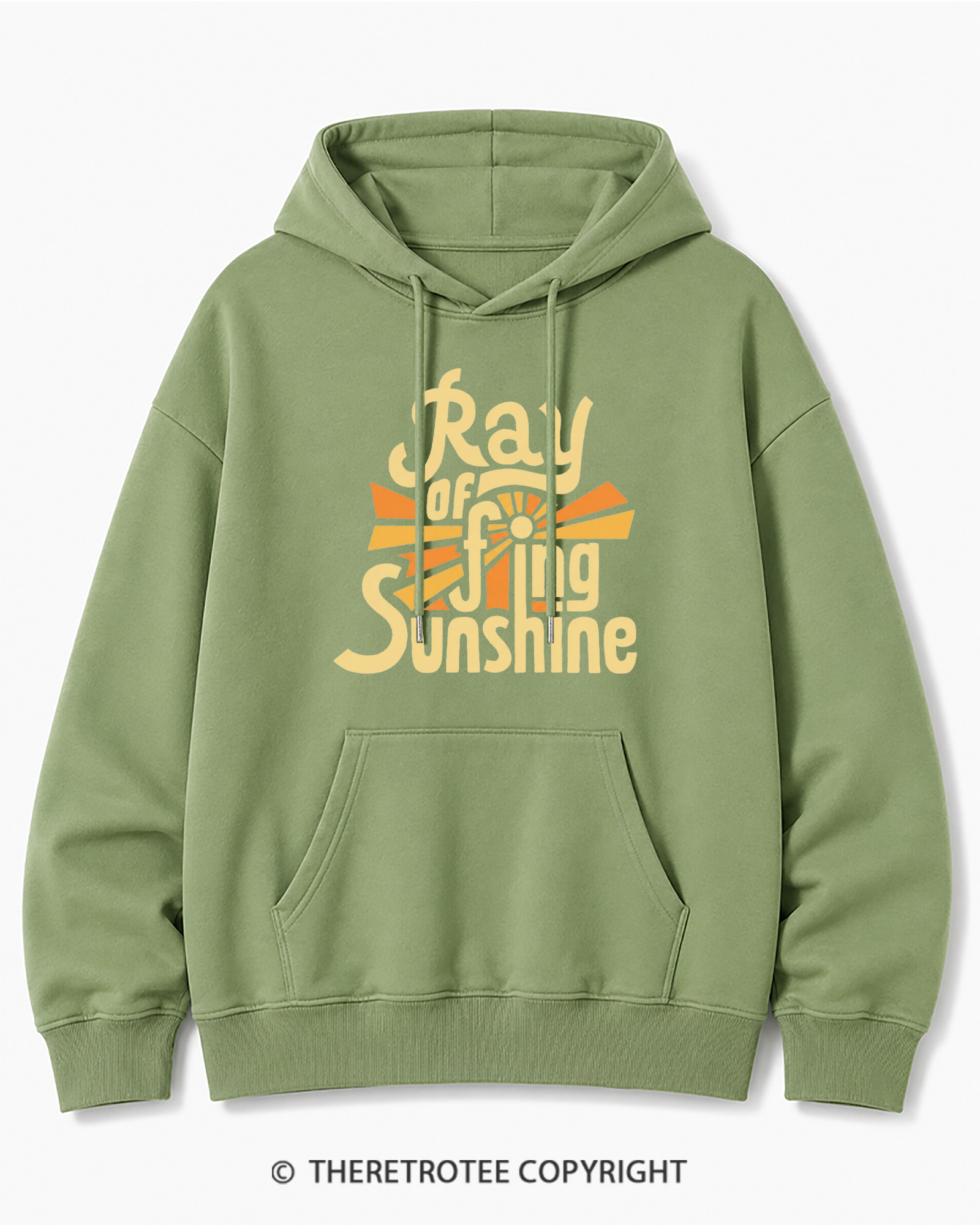 TheRetroTee Ray Of Fing Sunshine 1970s Cotton Hoodie
