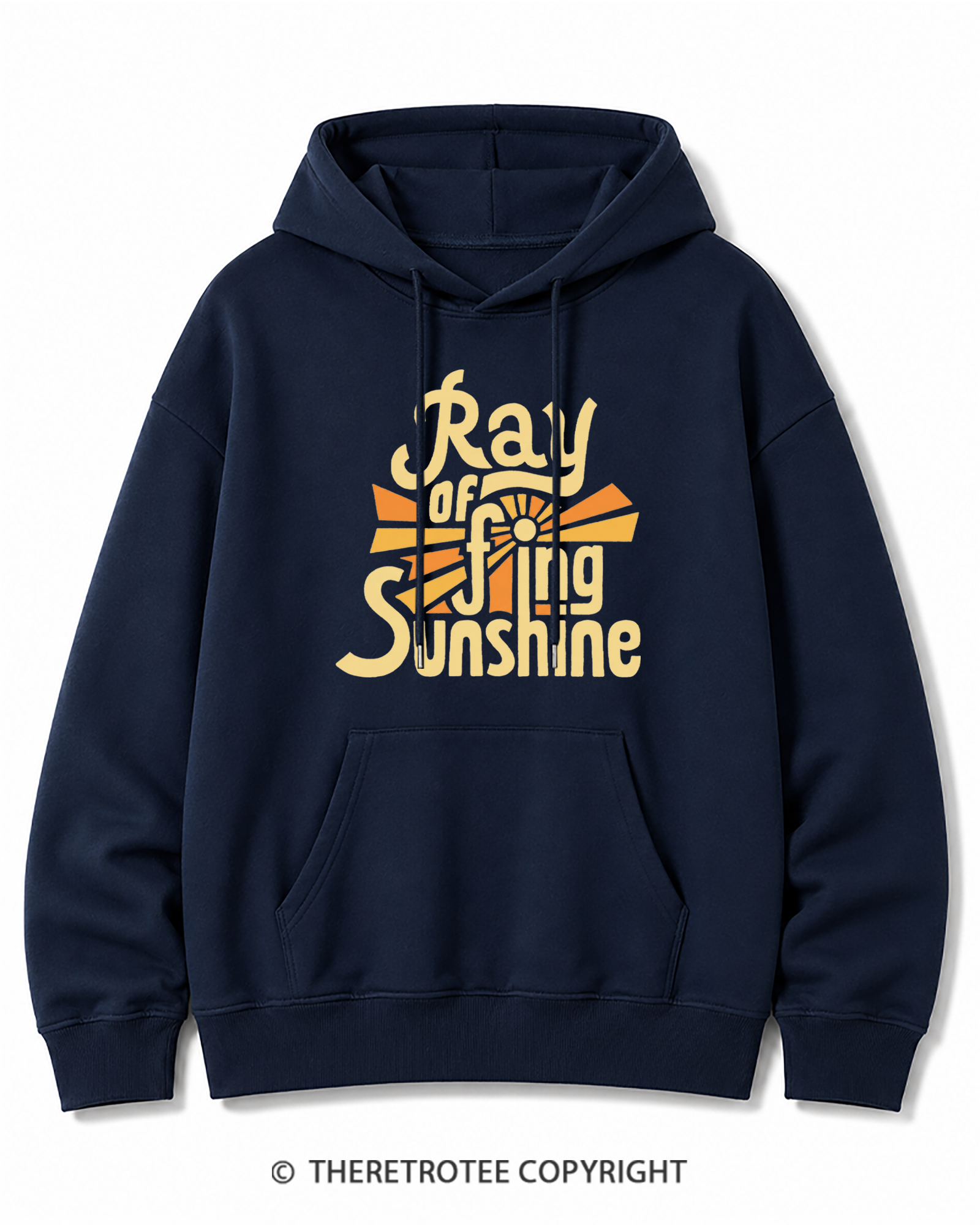 TheRetroTee Ray Of Fing Sunshine 1970s Cotton Hoodie
