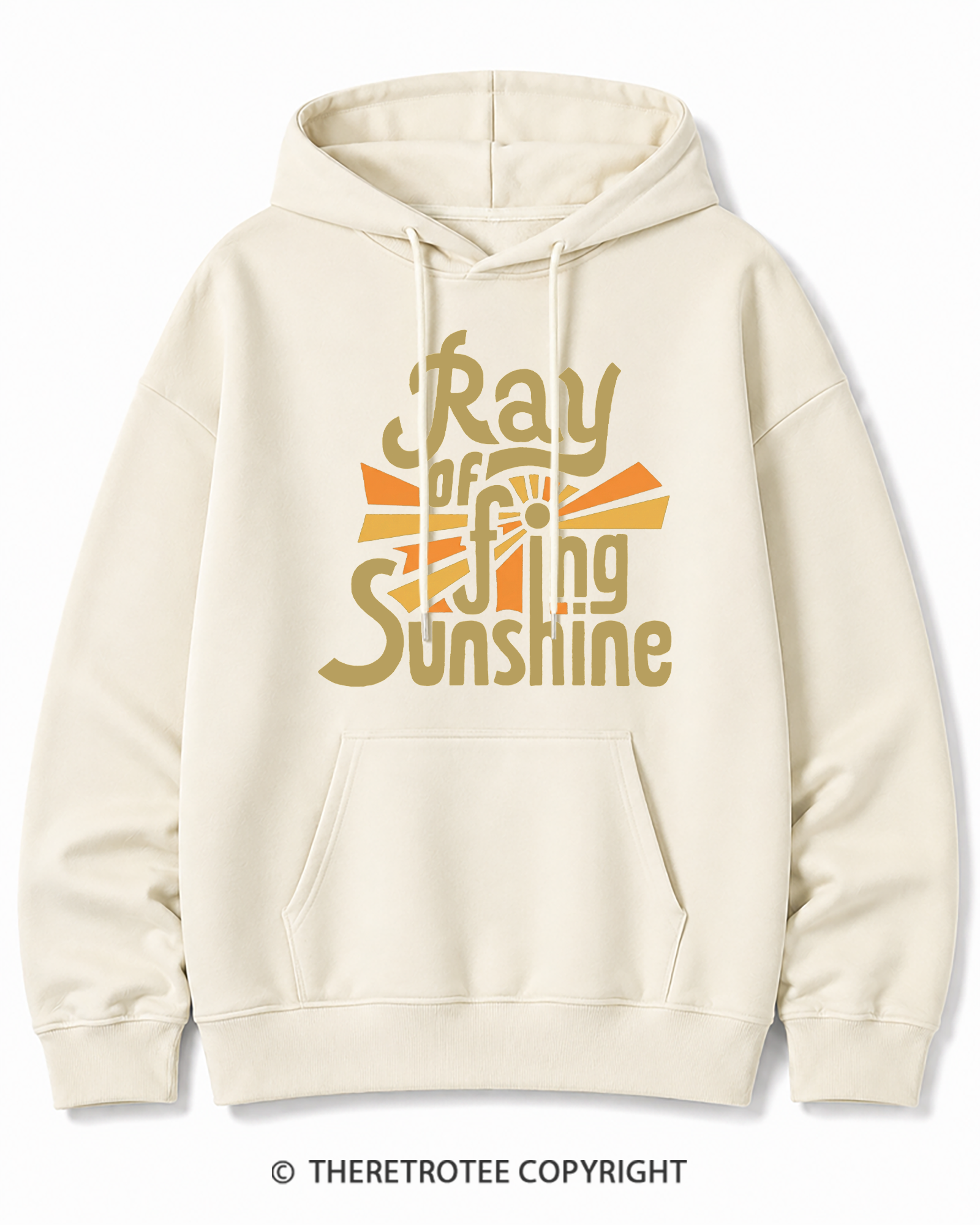 TheRetroTee Ray Of Fing Sunshine 1970s Cotton Hoodie