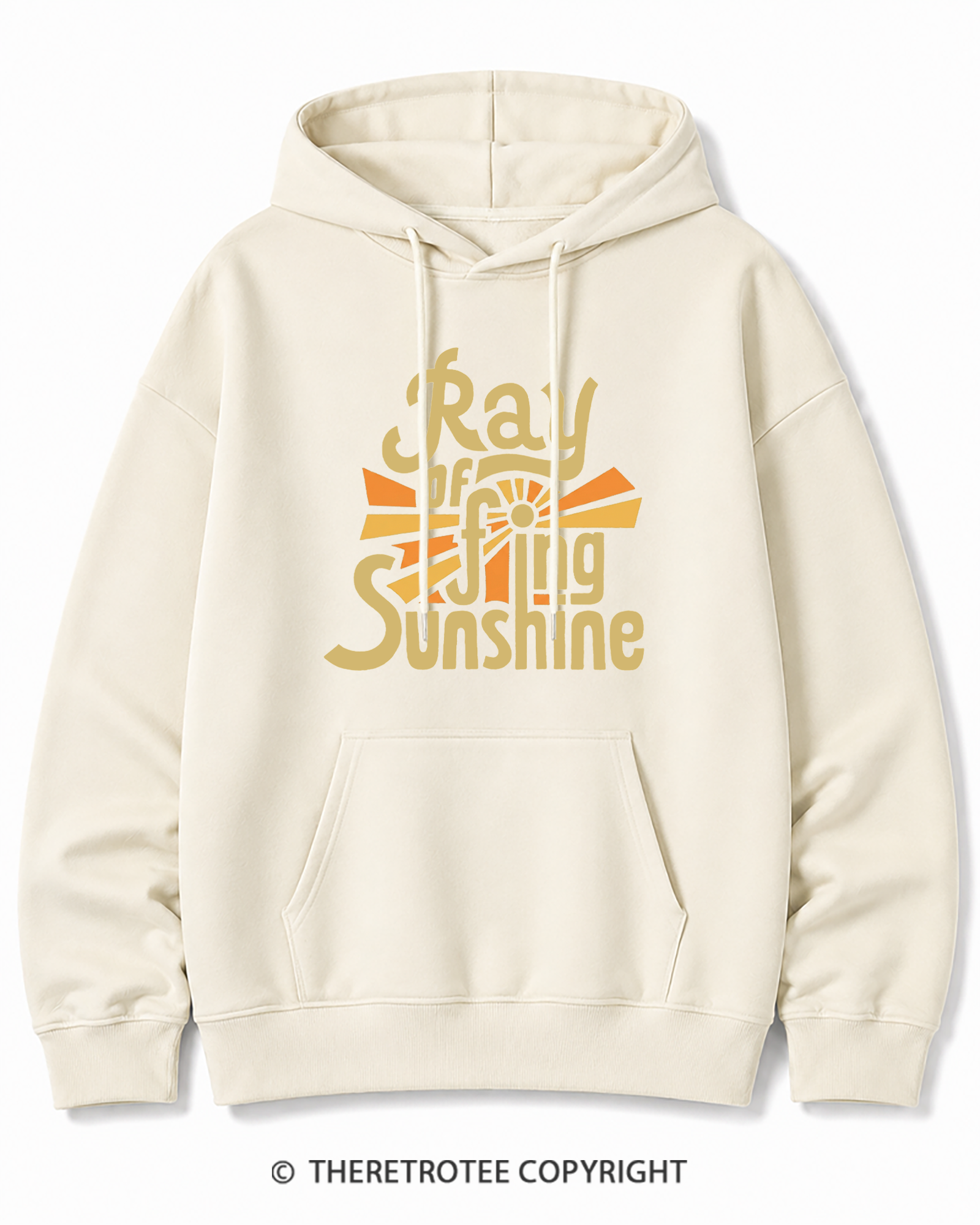 TheRetroTee Ray Of Fing Sunshine 1970s Cotton Hoodie
