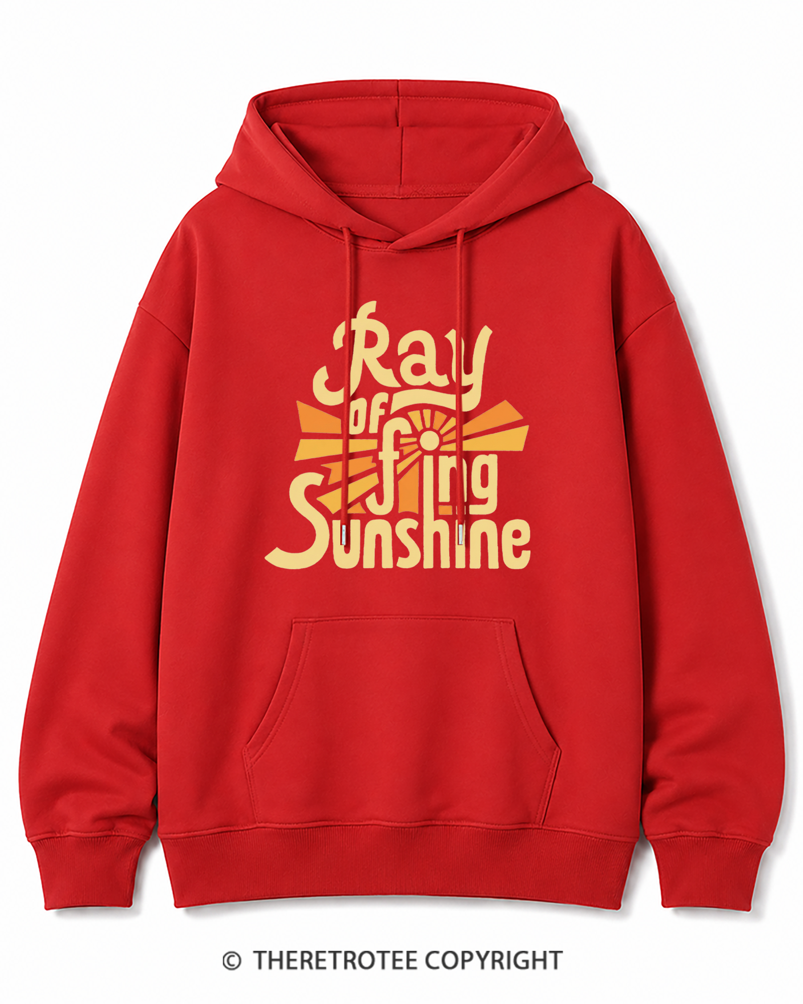 TheRetroTee Ray Of Fing Sunshine 1970s Cotton Hoodie