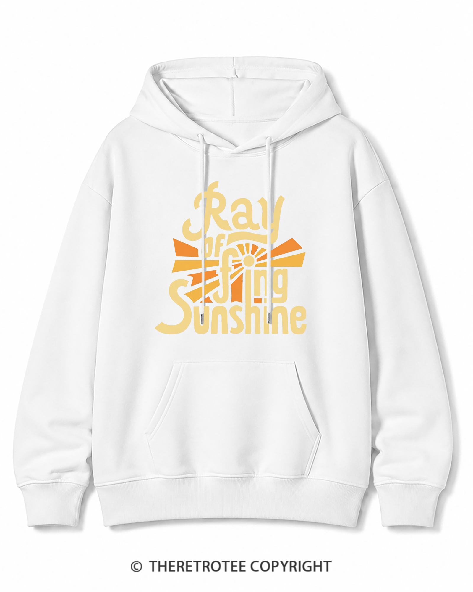 TheRetroTee Ray Of Fing Sunshine 1970s Cotton Hoodie