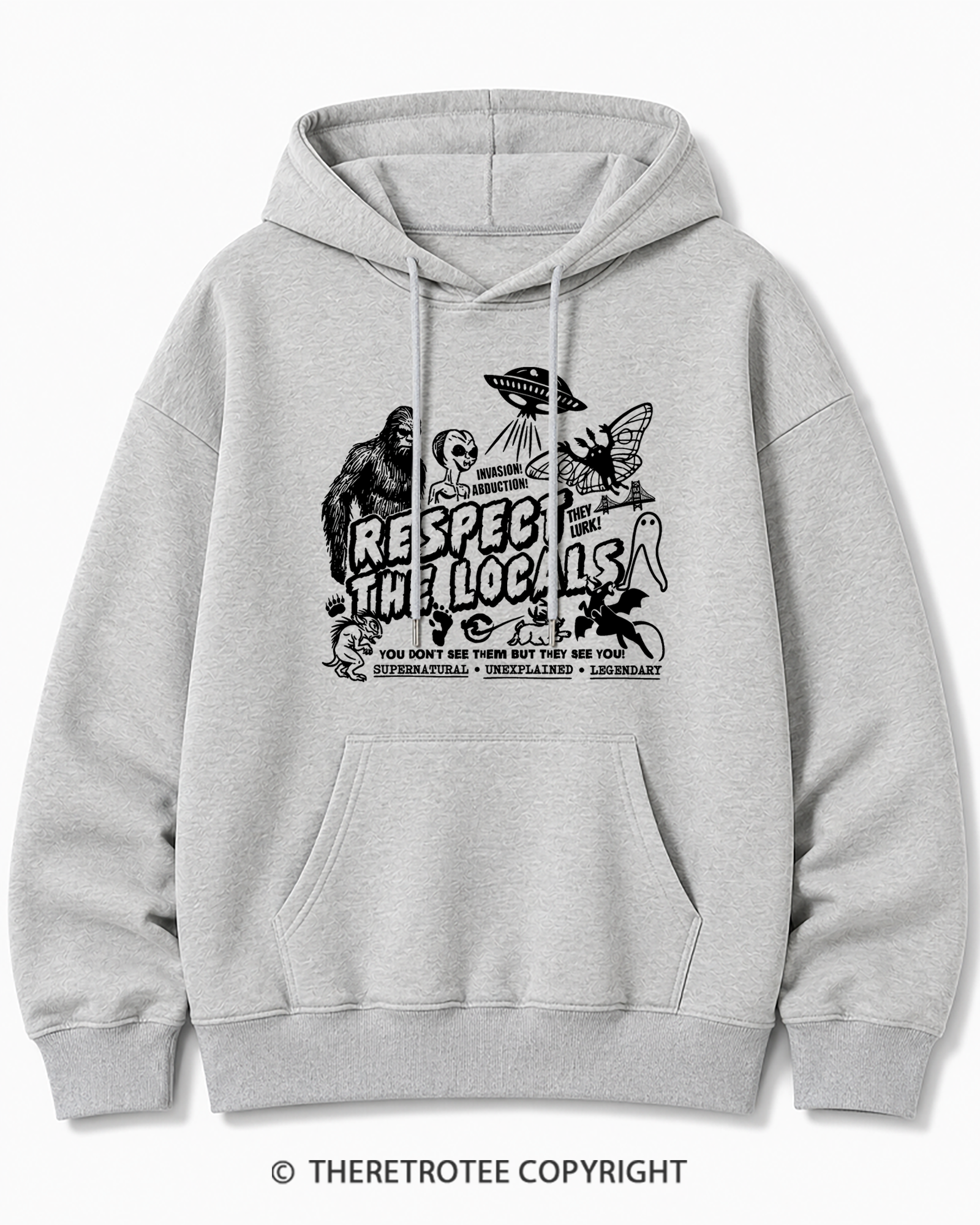 TheRetroTee Respect The Locals 1970s Cotton Hoodie