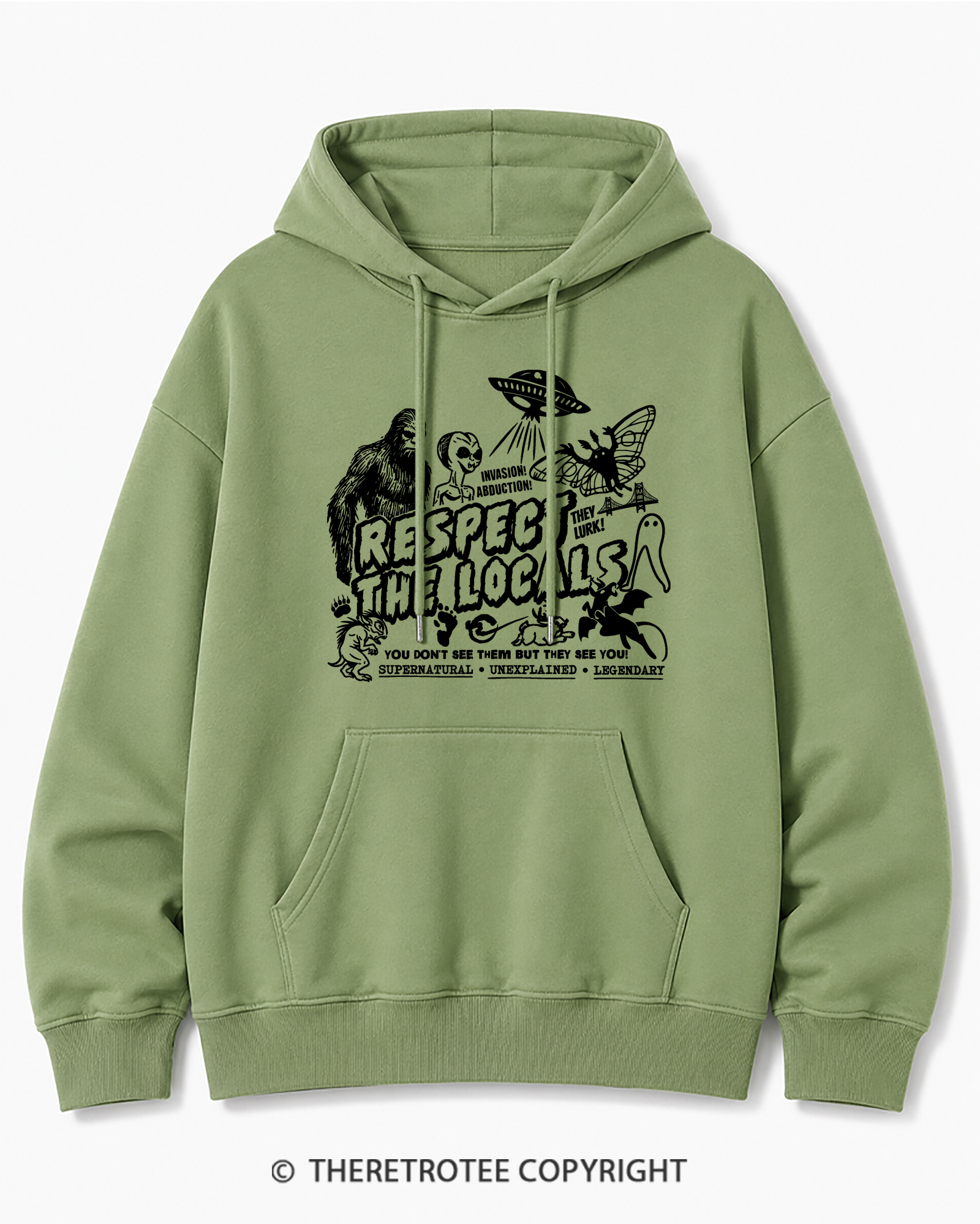 TheRetroTee Respect The Locals 1970s Cotton Hoodie