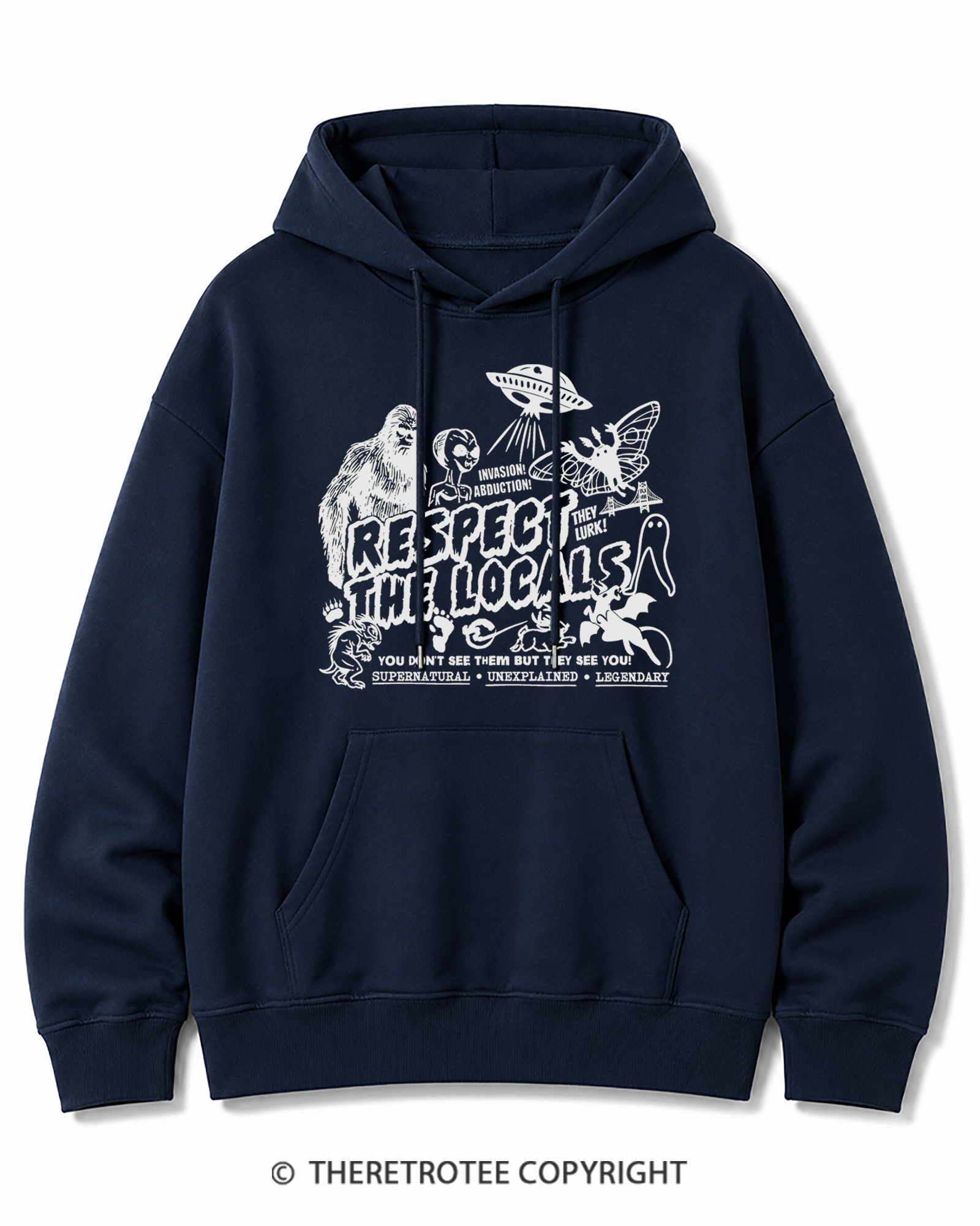 TheRetroTee Respect The Locals 1970s Cotton Hoodie