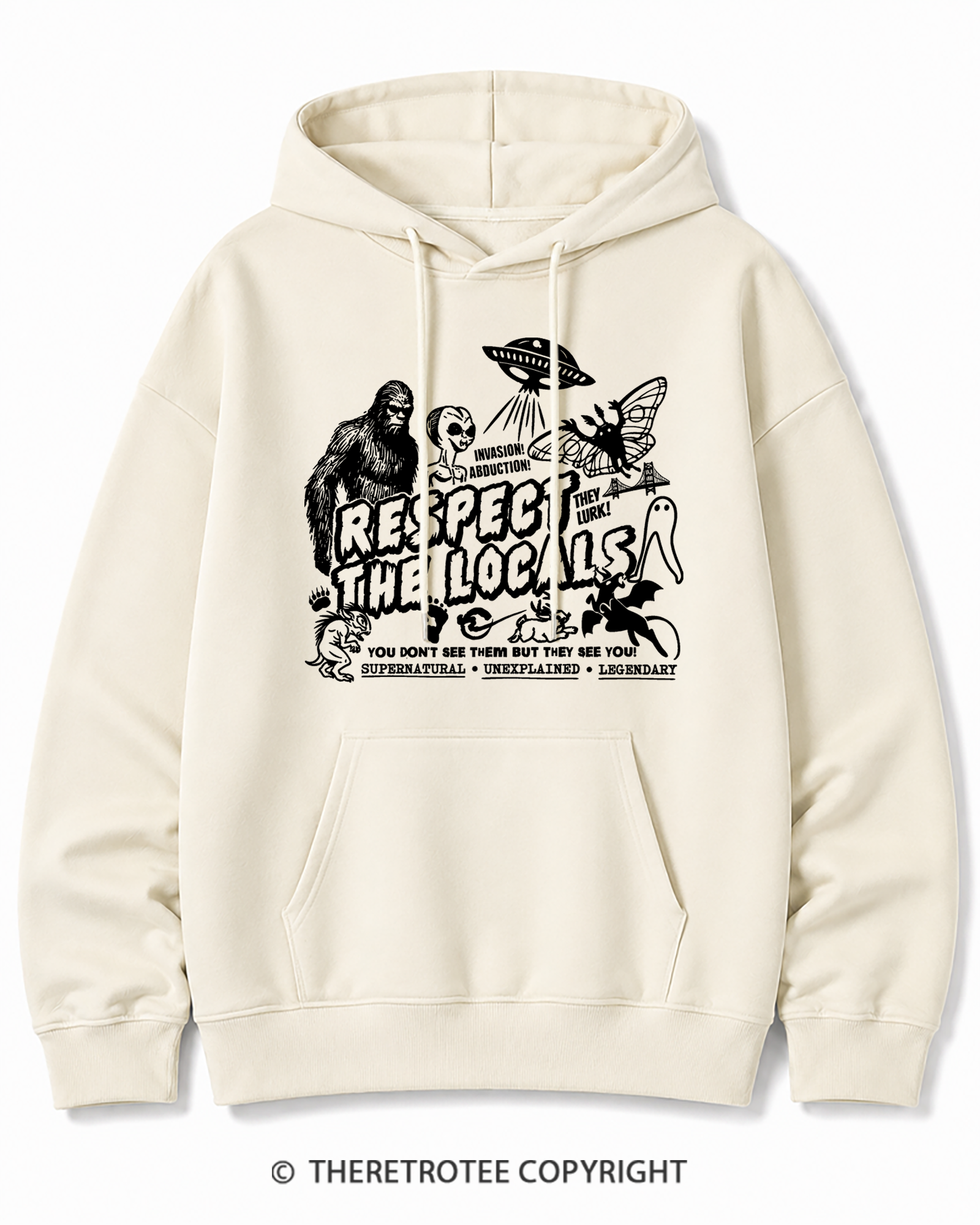 TheRetroTee Respect The Locals 1970s Cotton Hoodie