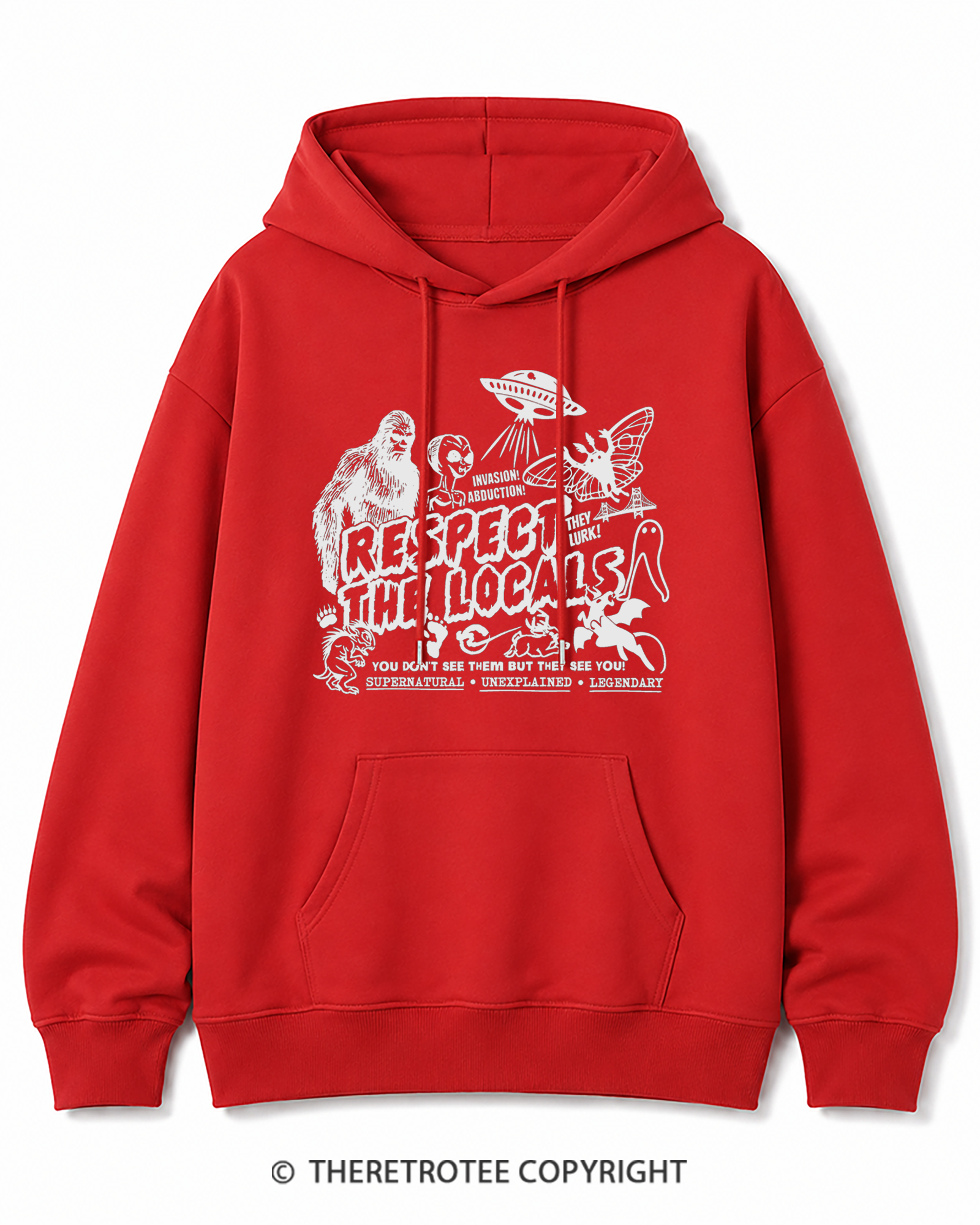 TheRetroTee Respect The Locals 1970s Cotton Hoodie