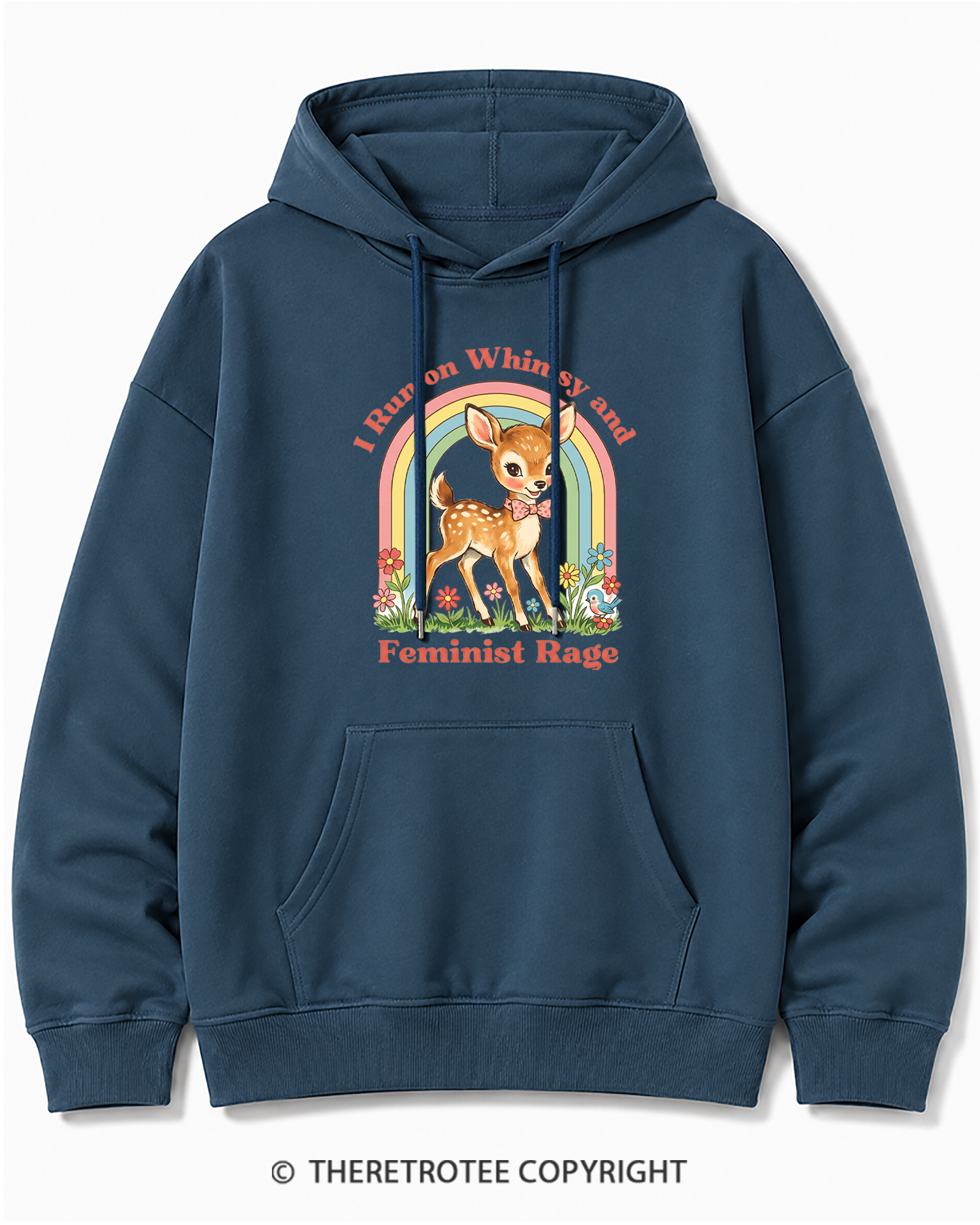 TheRetroTee Whimsy and Feminist Rage 1970s Cotton Hoodie