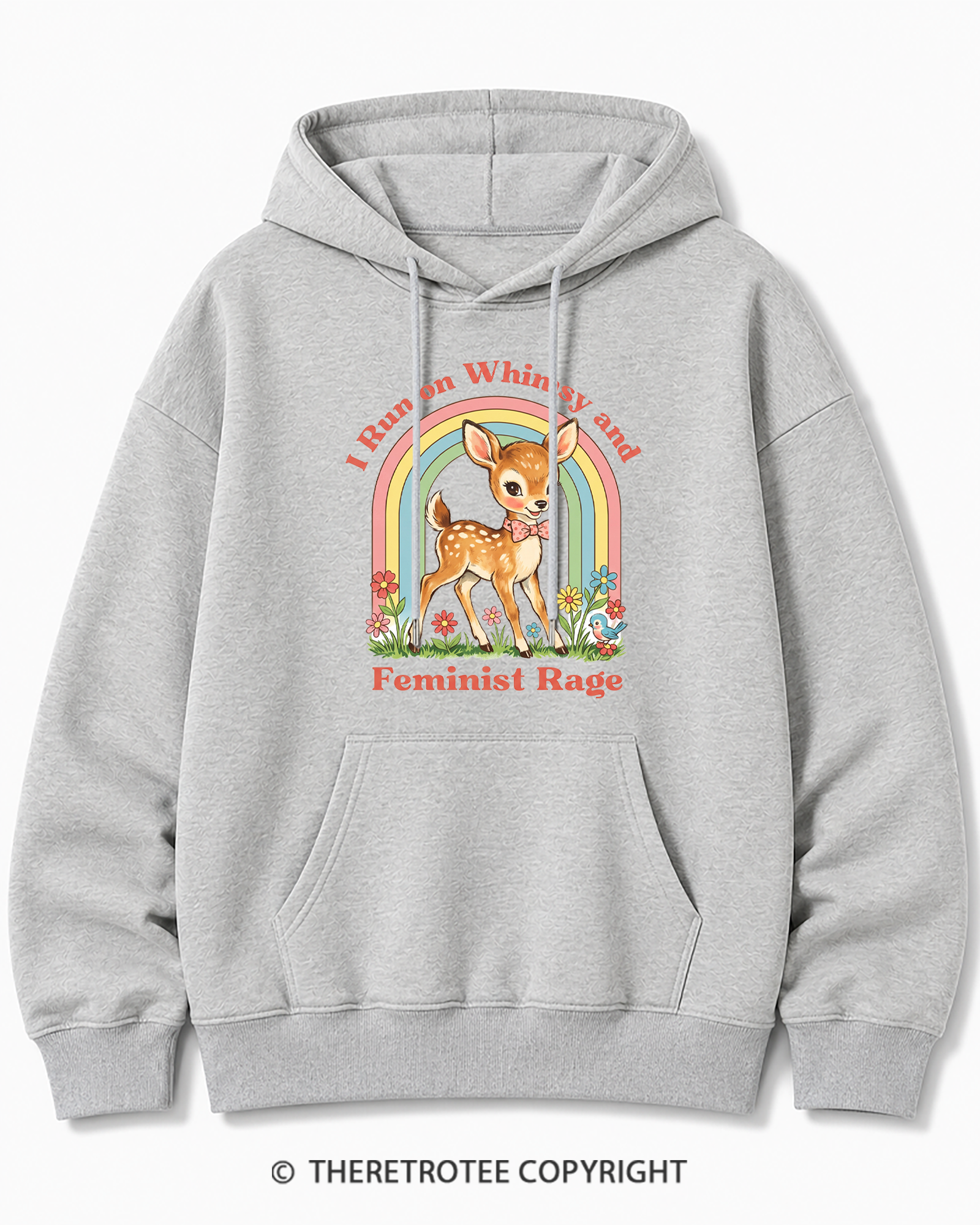 TheRetroTee Whimsy and Feminist Rage 1970s Cotton Hoodie