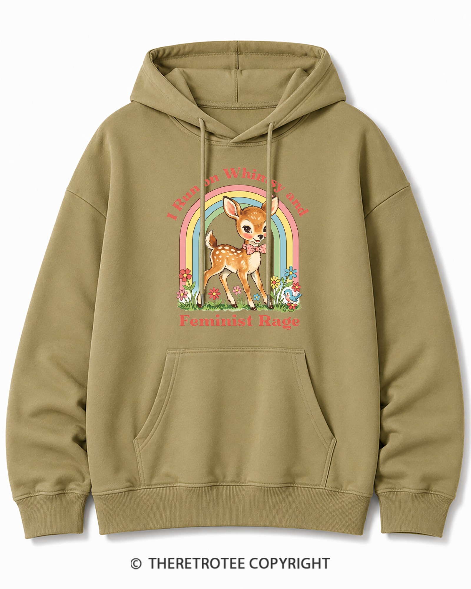 TheRetroTee Whimsy and Feminist Rage 1970s Cotton Hoodie