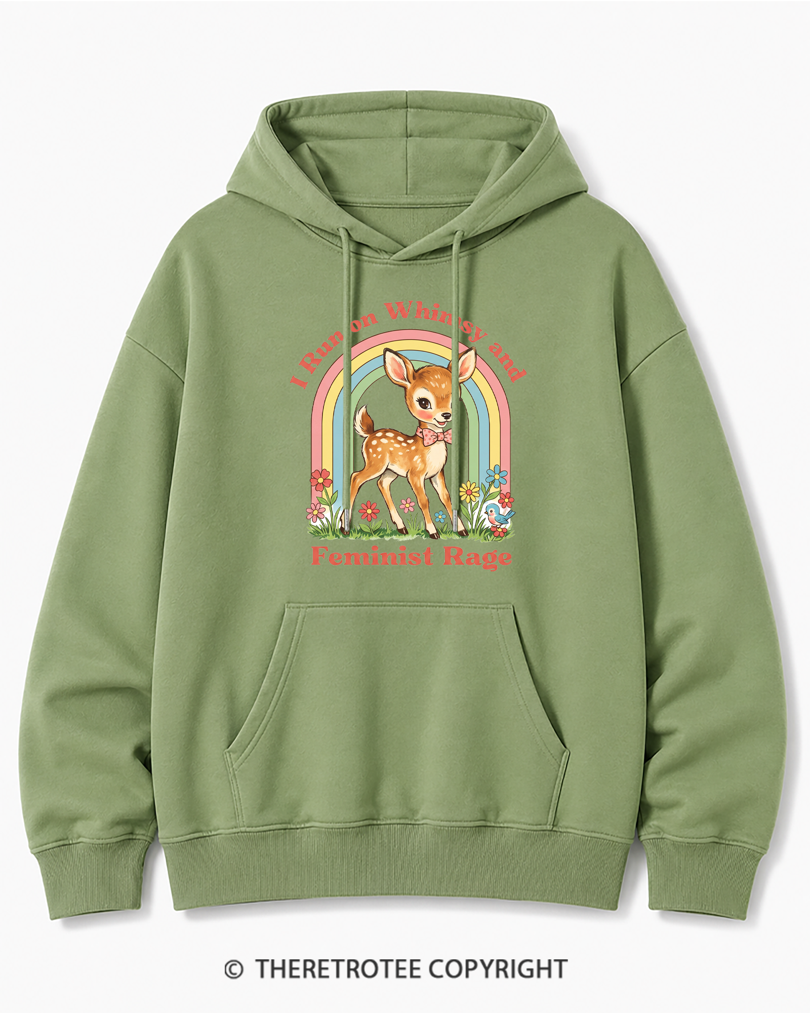 TheRetroTee Whimsy and Feminist Rage 1970s Cotton Hoodie