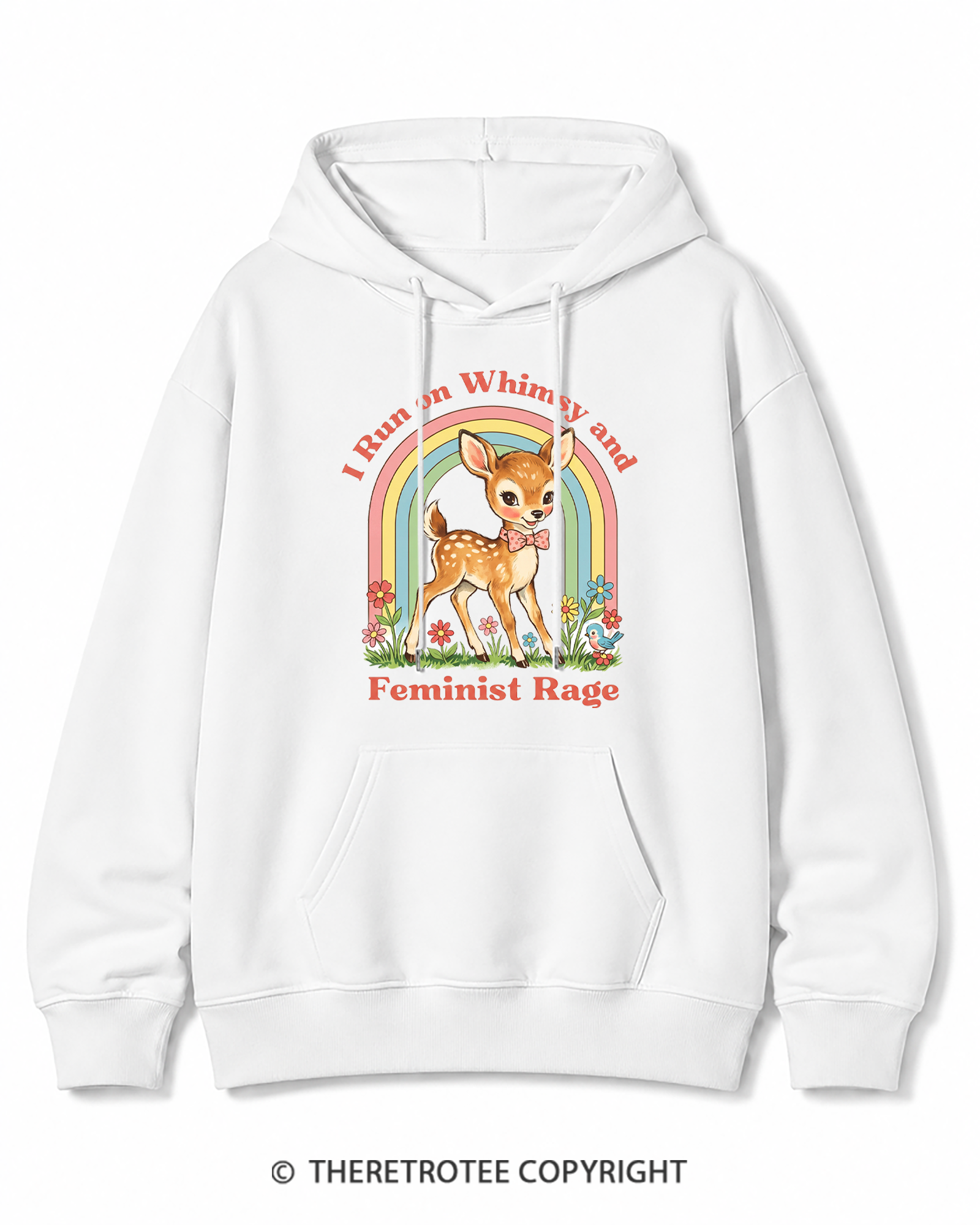 TheRetroTee Whimsy and Feminist Rage 1970s Cotton Hoodie