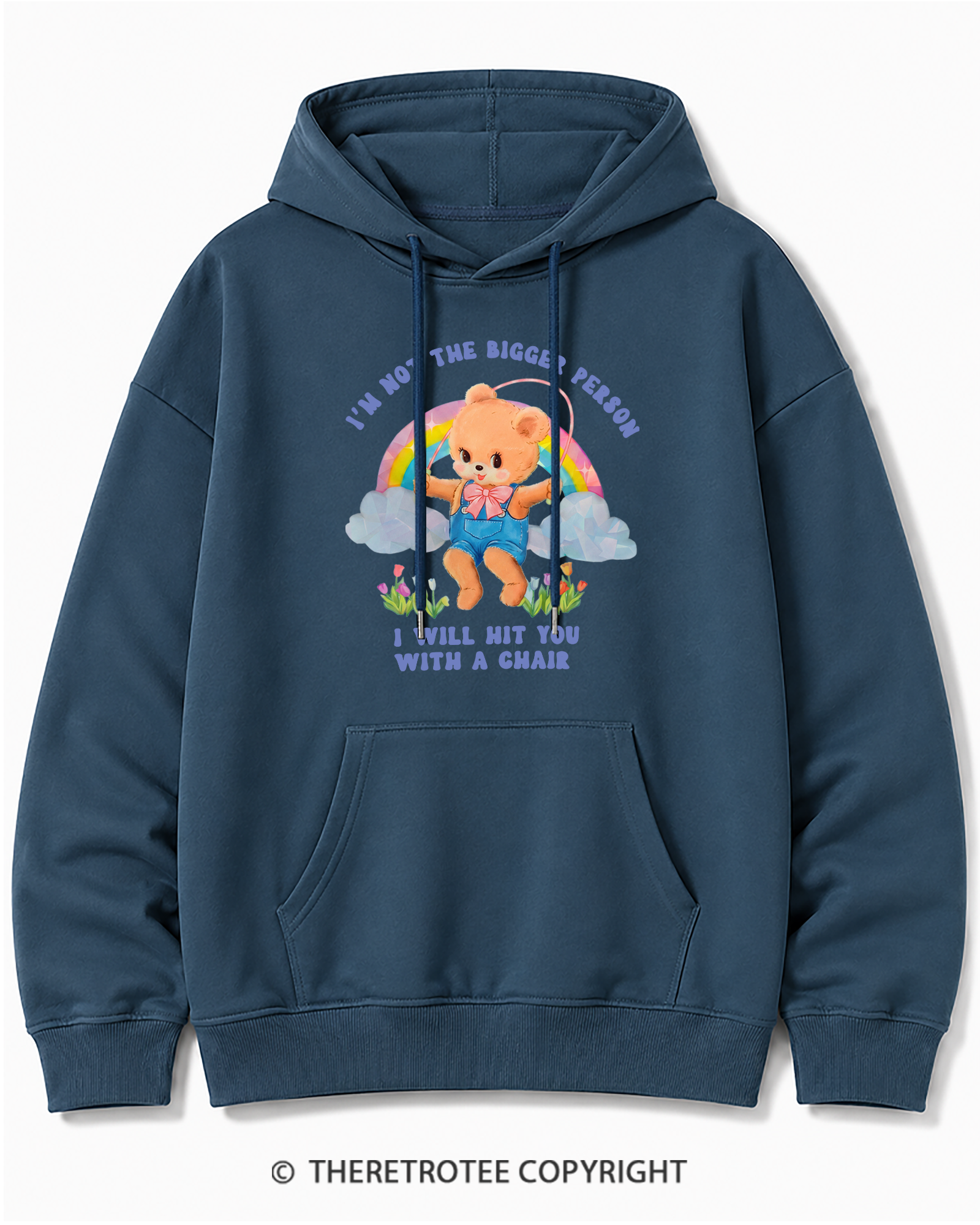 TheRetroTee Not The Bigger Person 1970s Cotton Hoodie